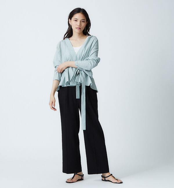 qualite「コットンカシュクールシャツブラウス」|シャツ・ブラウス|