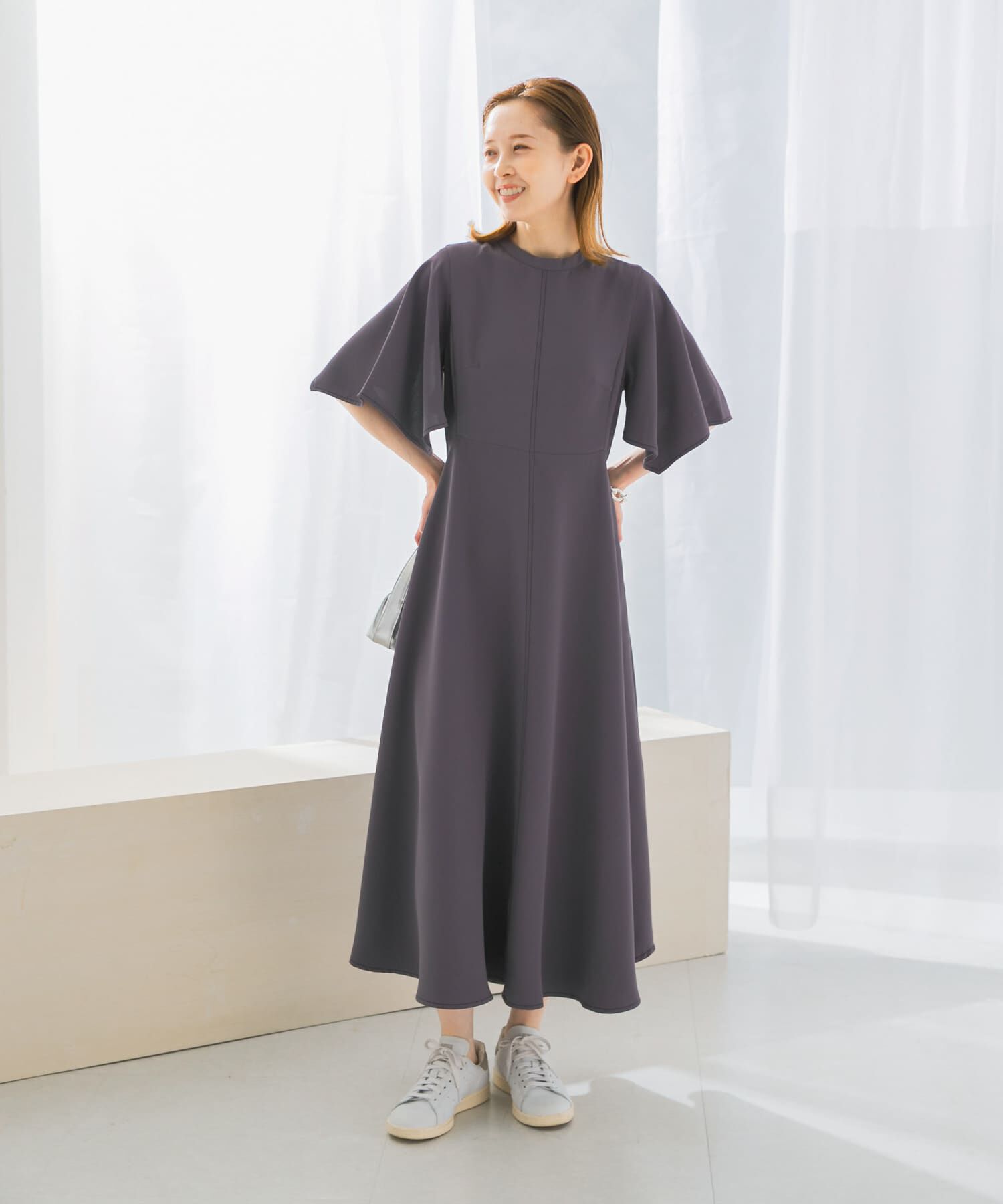 URBAN RESEARCH ROSSO「フレアスリーブステッチデザインワンピース」|ワンピース|