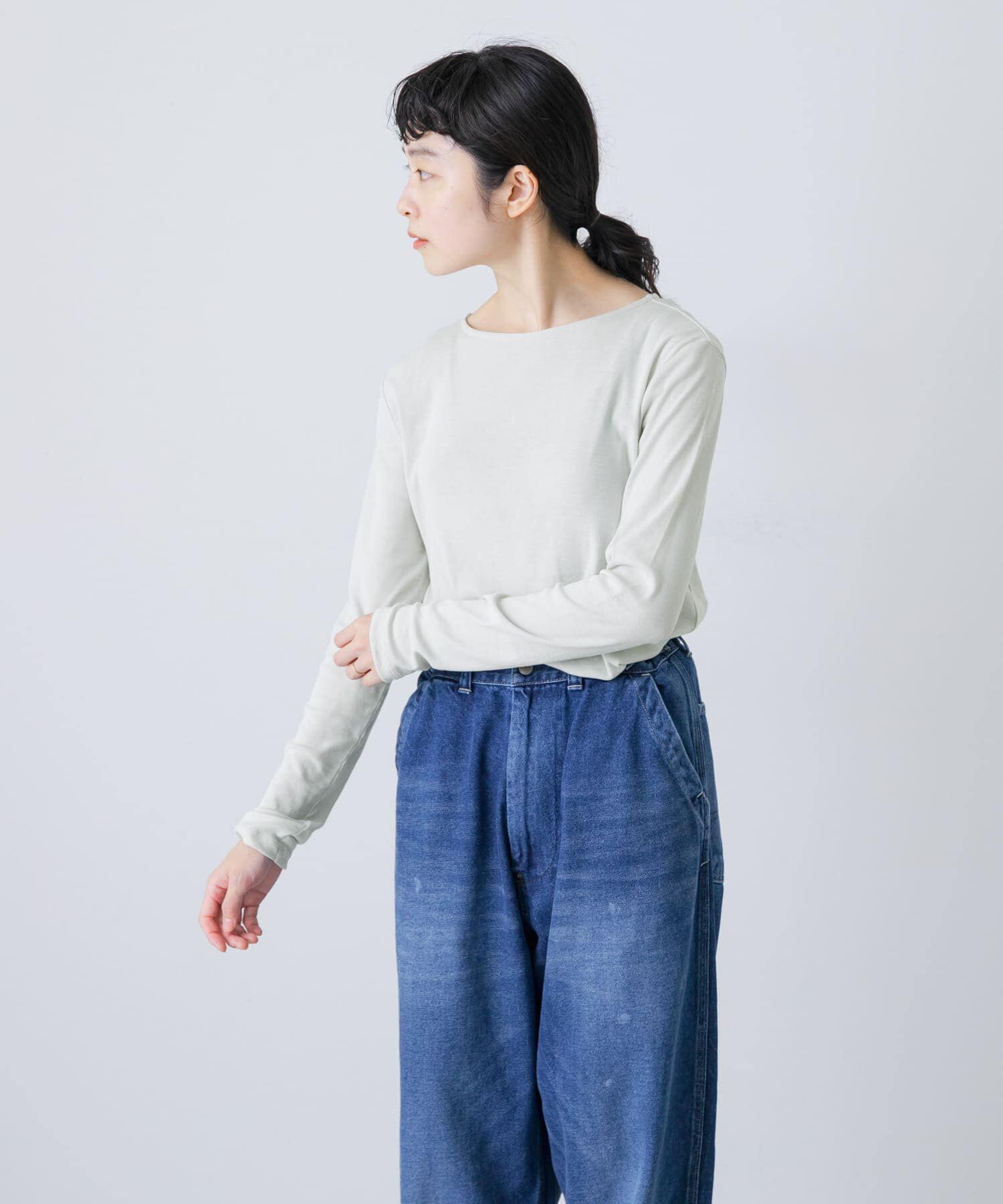 かぐれ「ハイツイストコットンボートカットソー」|Tシャツ・カットソー|