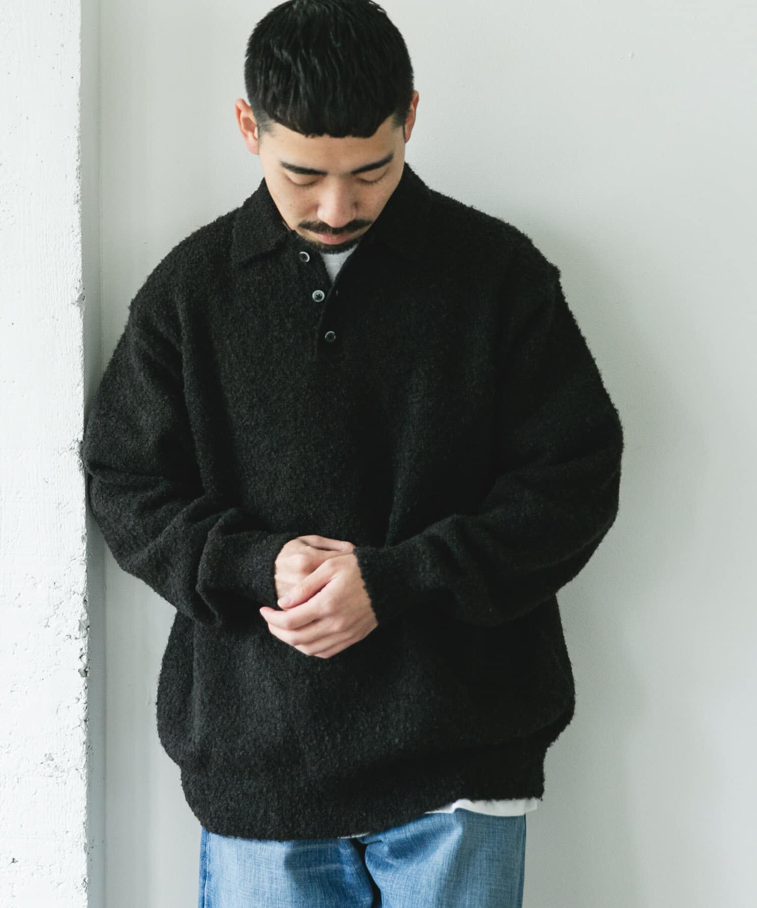 URBAN RESEARCH DOORS「ブークレ ニットポロシャツ」|ニット・セーター|