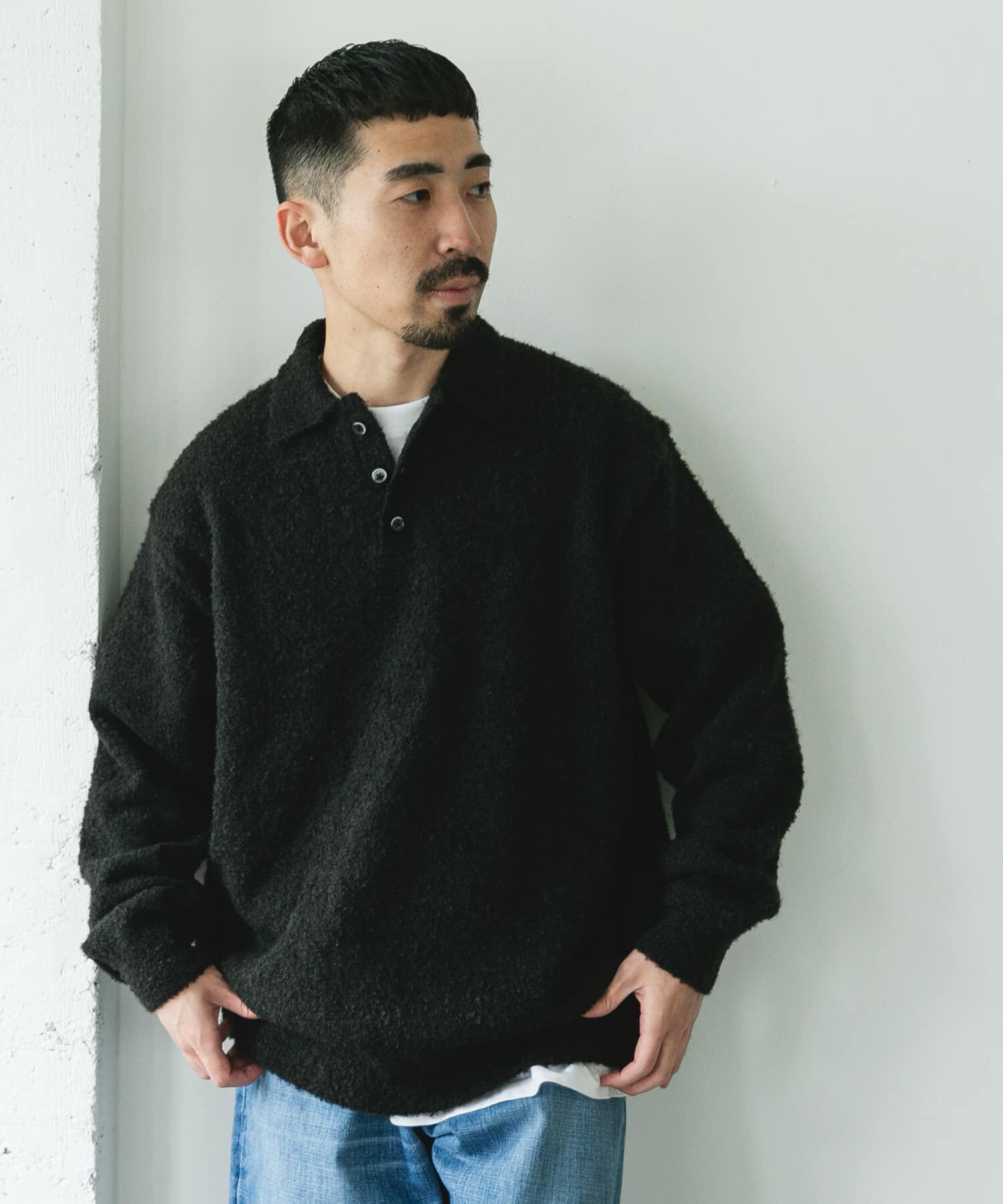 URBAN RESEARCH DOORS「ブークレ ニットポロシャツ」|ニット・セーター|