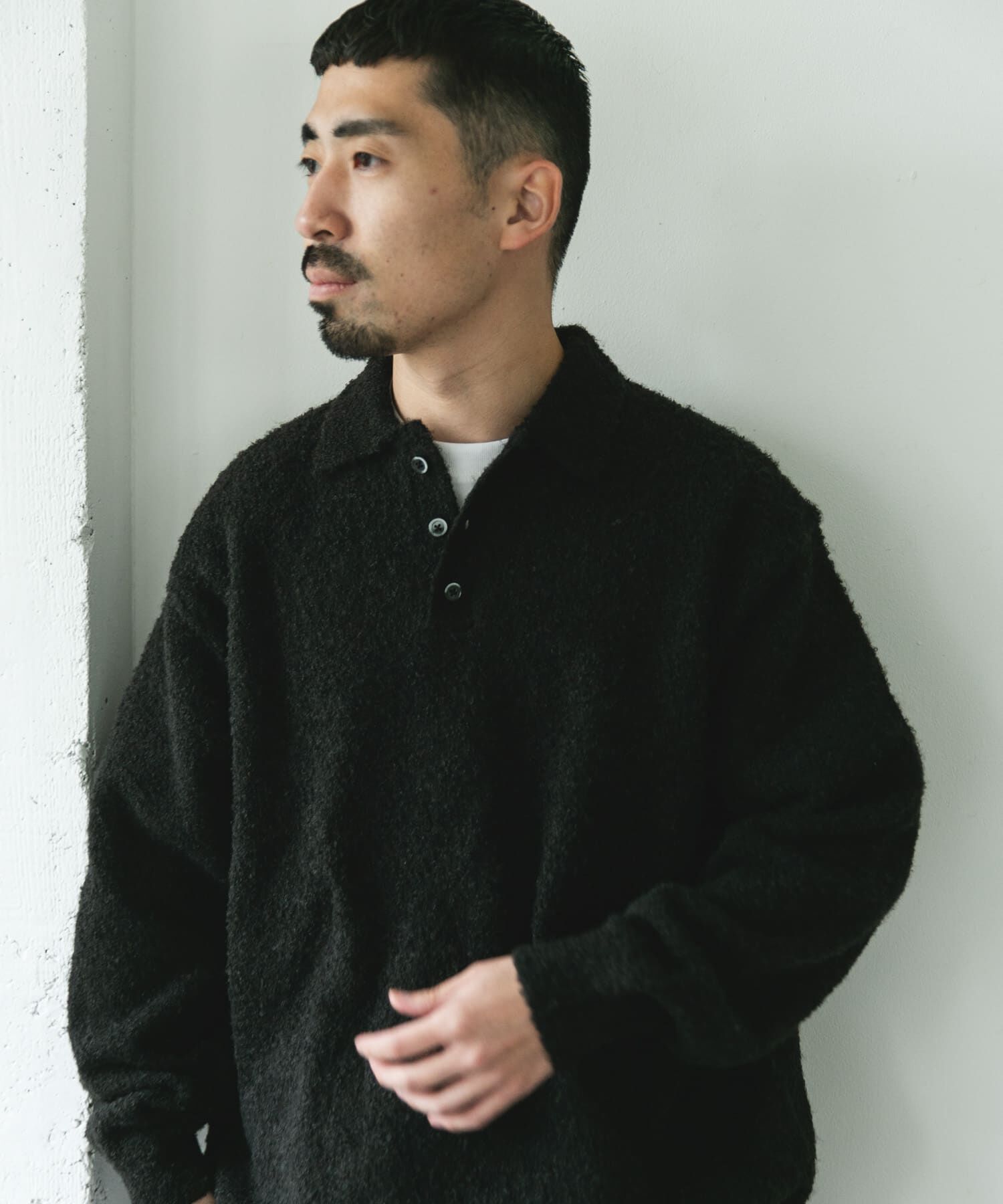 URBAN RESEARCH DOORS「ブークレ ニットポロシャツ」|ニット・セーター|