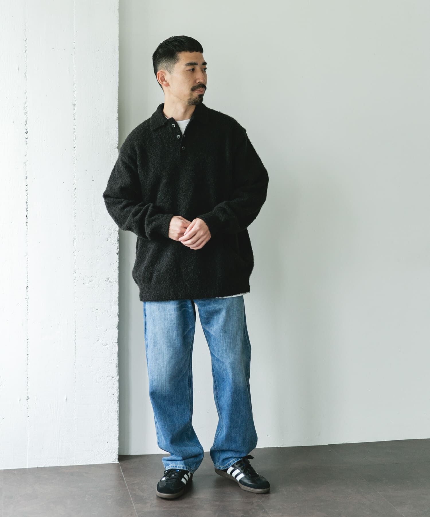 URBAN RESEARCH DOORS「ブークレ ニットポロシャツ」|ニット・セーター|