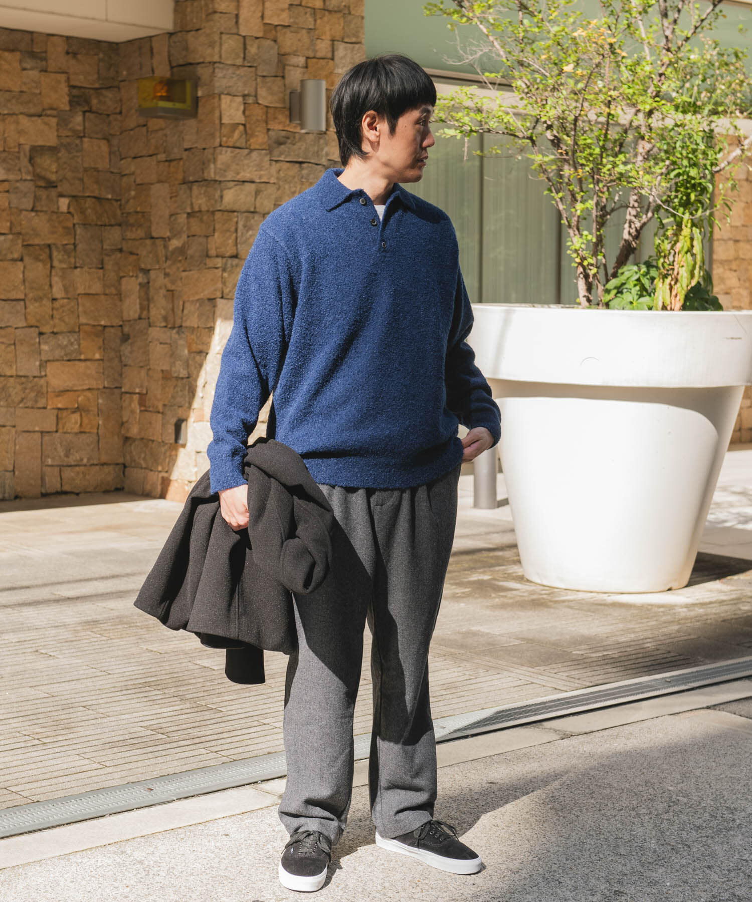 URBAN RESEARCH DOORS「ブークレ ニットポロシャツ」|ニット・セーター|