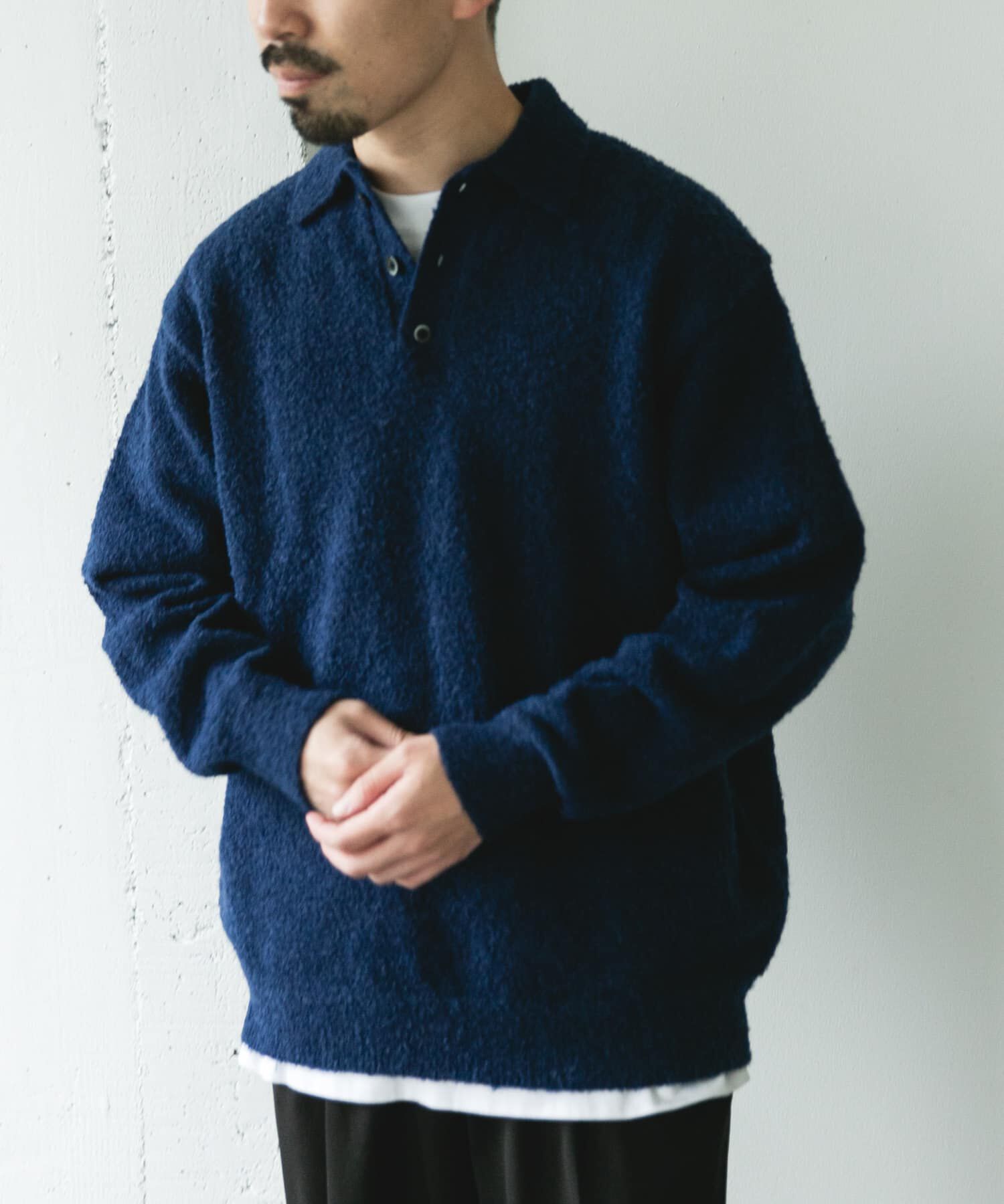 URBAN RESEARCH DOORS「ブークレ ニットポロシャツ」|ニット・セーター|