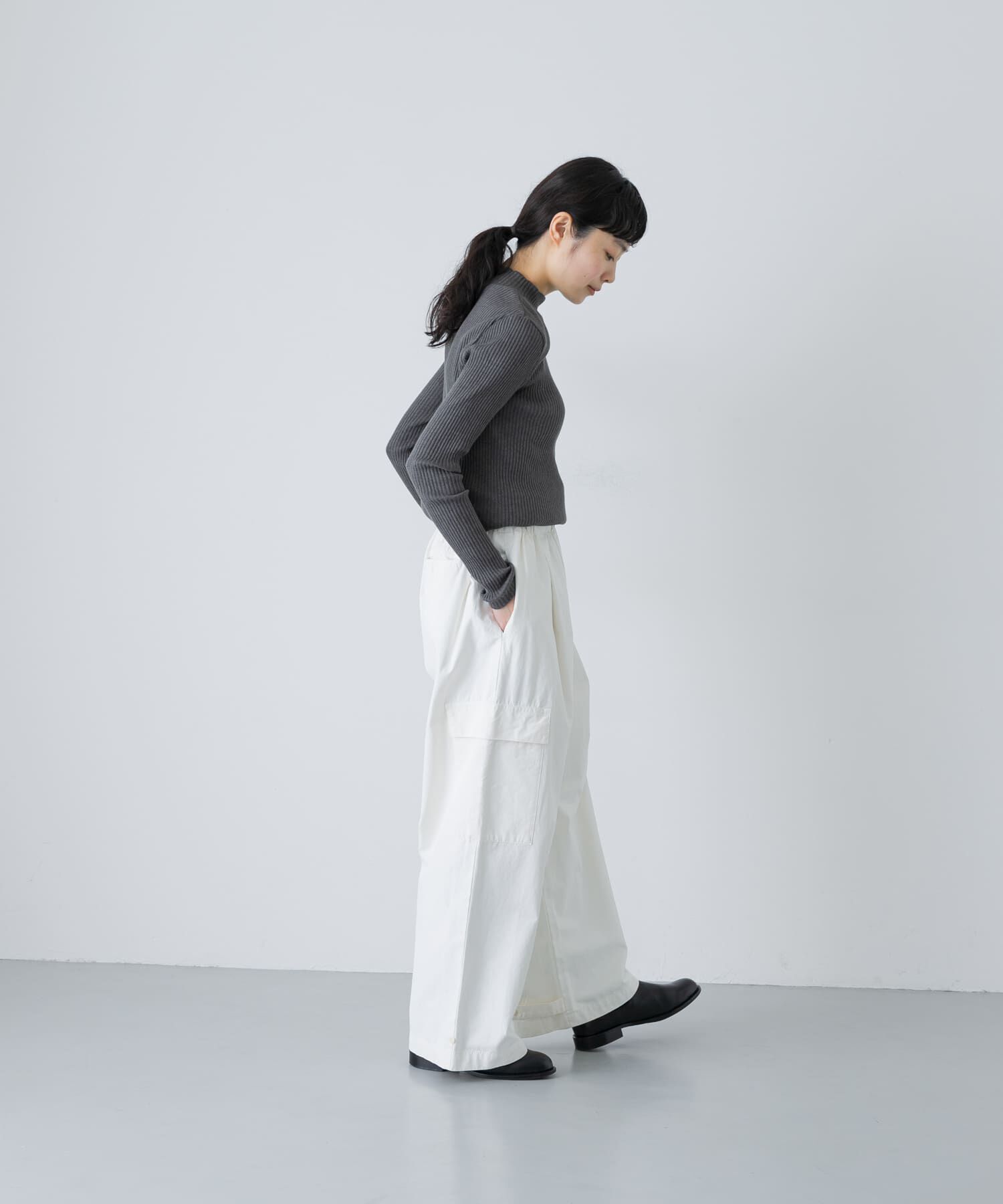 かぐれ「ヤクコットンハイネックカットソー」|Tシャツ・カットソー|