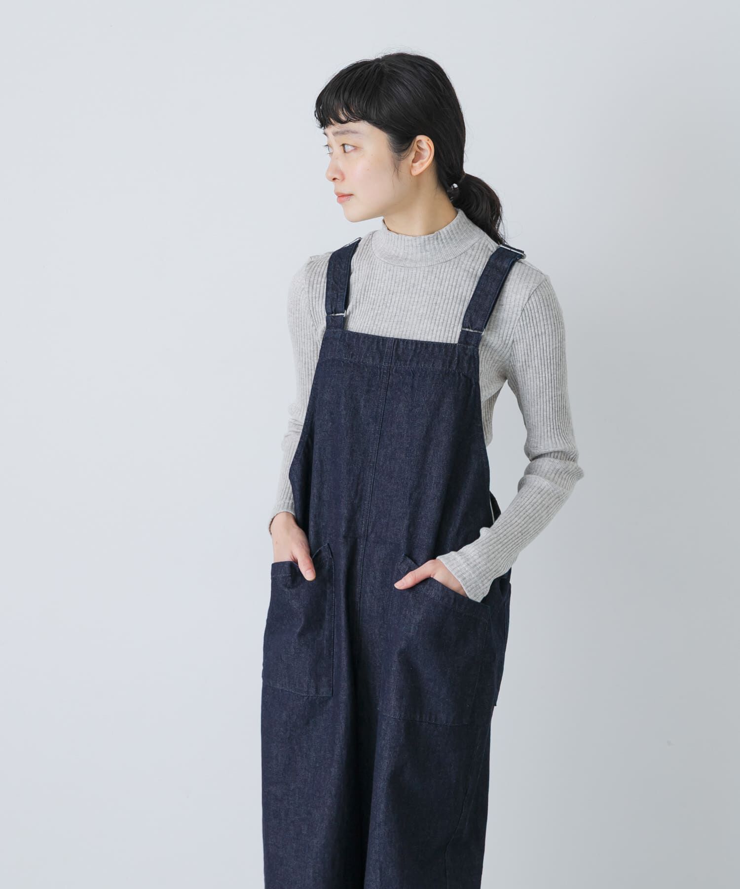 かぐれ「ヤクコットンハイネックカットソー」|Tシャツ・カットソー|ナチュラル