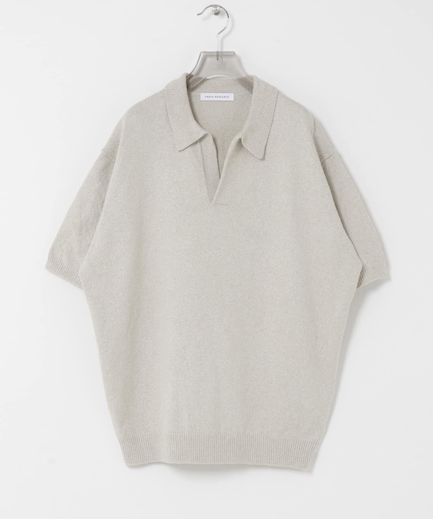 URBAN RESEARCH「SILK NOIL スキッパーポロニット」|ポロシャツ|