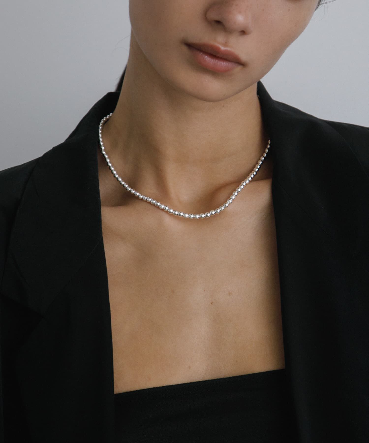 URBAN RESEARCH「decor『デコール』　HEMATITE 4MM BALL CHOKER」|ネックレス|