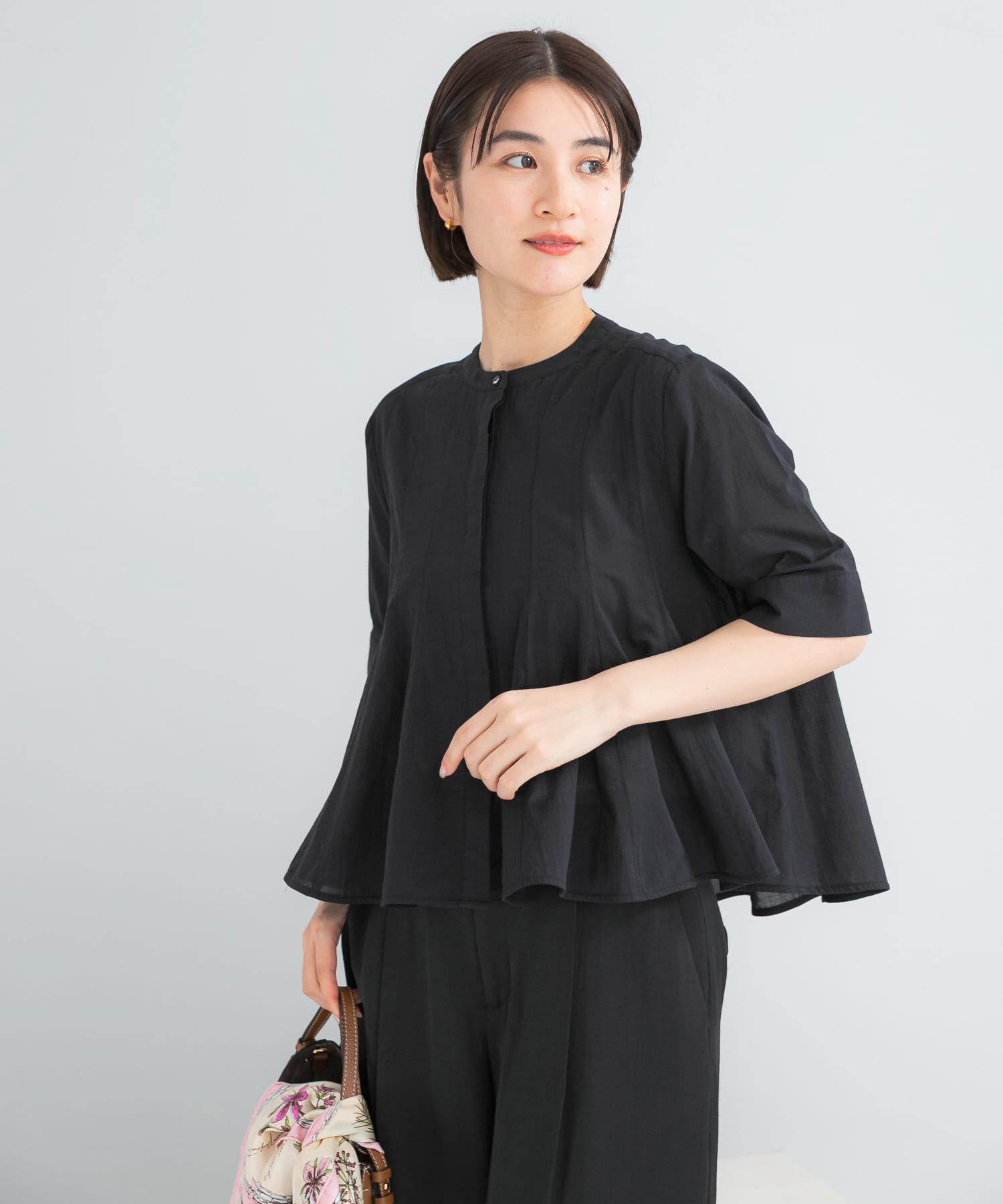 URBAN RESEARCH ROSSO「『WEB限定』コットンボイルフレアシャツ」|シャツ・ブラウス|