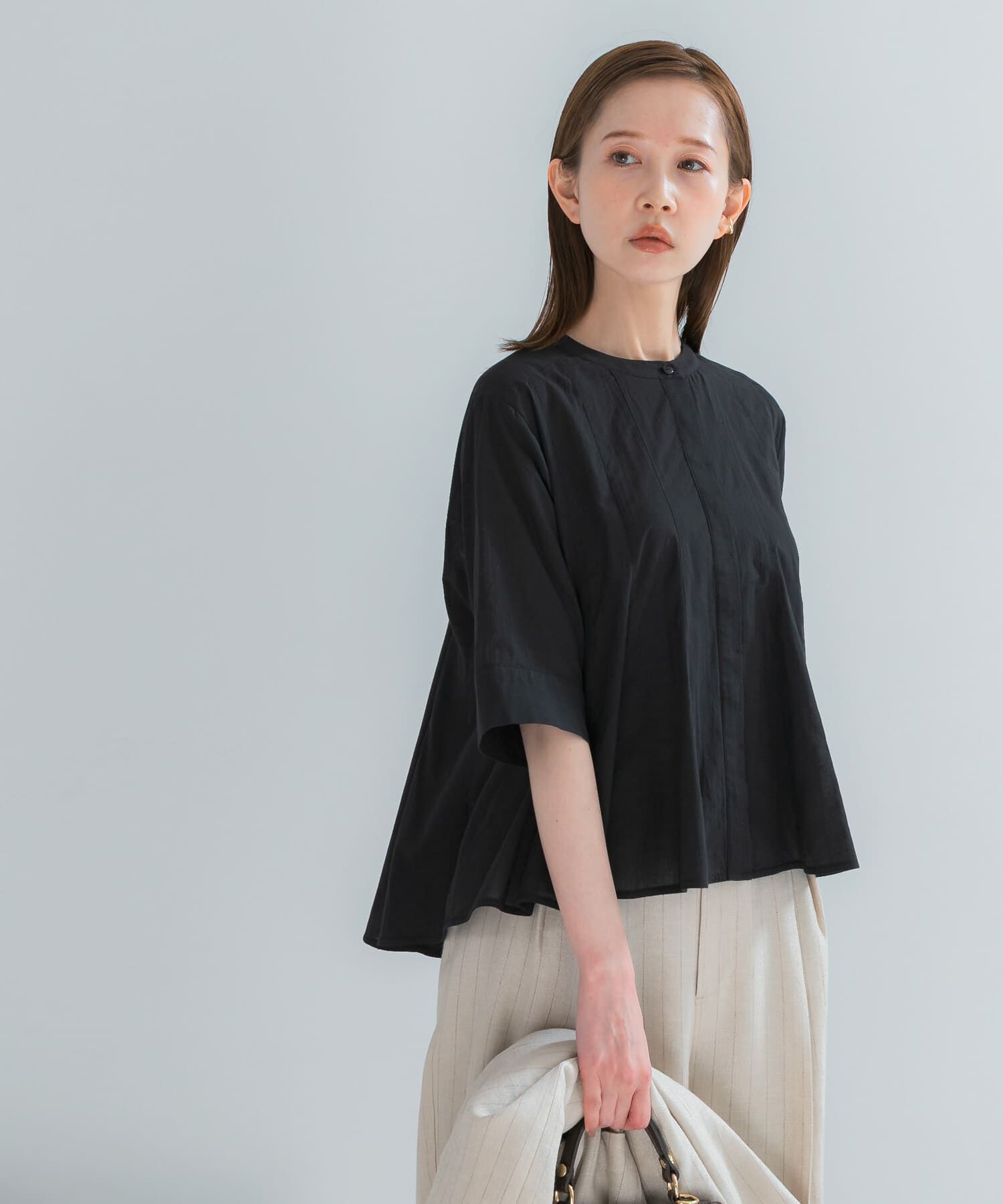 URBAN RESEARCH ROSSO「『WEB限定』コットンボイルフレアシャツ」|シャツ・ブラウス|