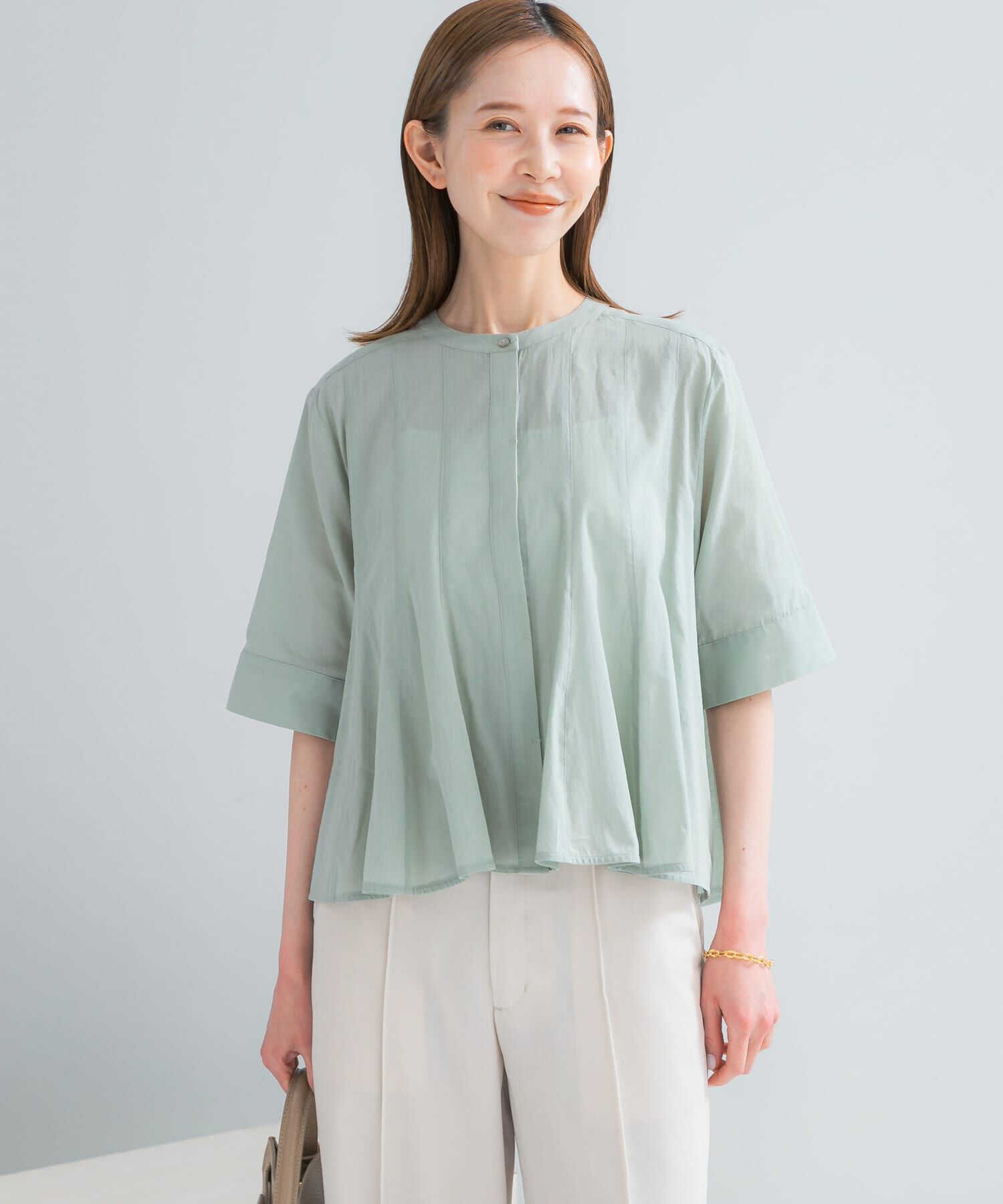 URBAN RESEARCH ROSSO「『WEB限定』コットンボイルフレアシャツ」|シャツ・ブラウス|