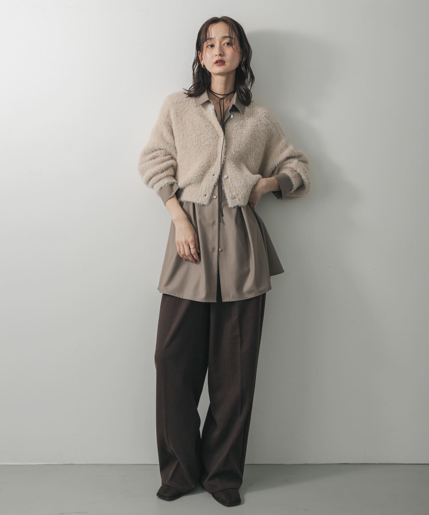 SENSE OF PLACE by URBAN RESEARCH「『BLACK, TALLサイズ/WEB限定』ジャージーストレートスラックス」|その他|