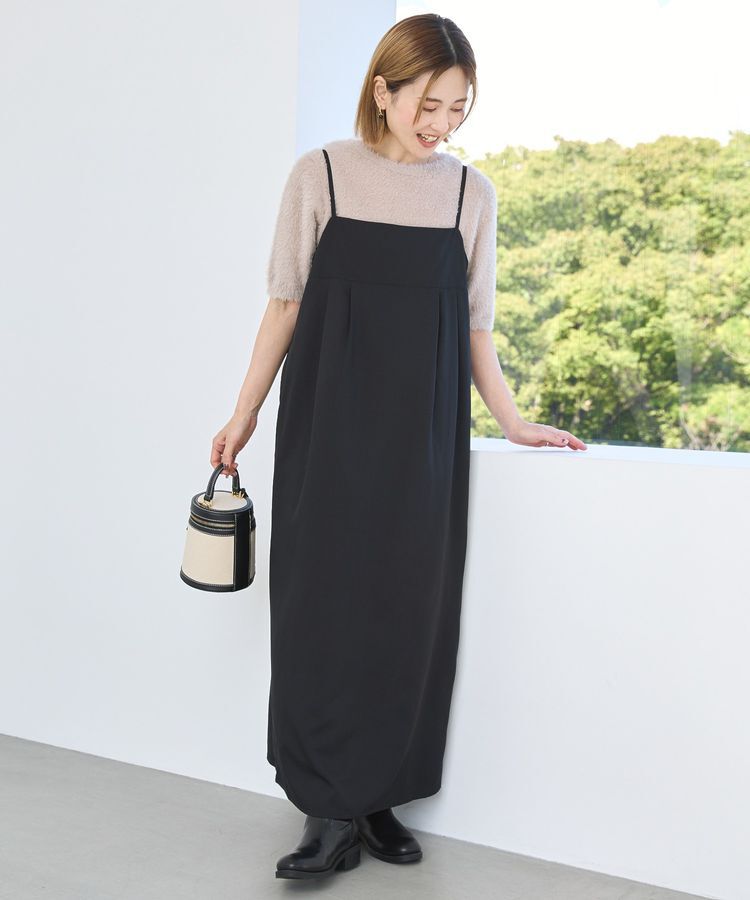 AMERICAN HOLIC「タック切替キャミワンピース」|ワンピース|Black