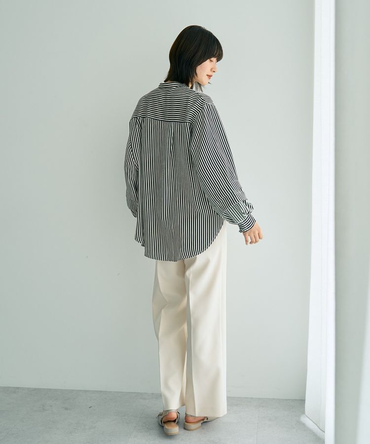 YECCA VECCA「2way裾アレンジパール釦ブラウス」|シャツ・ブラウス|
