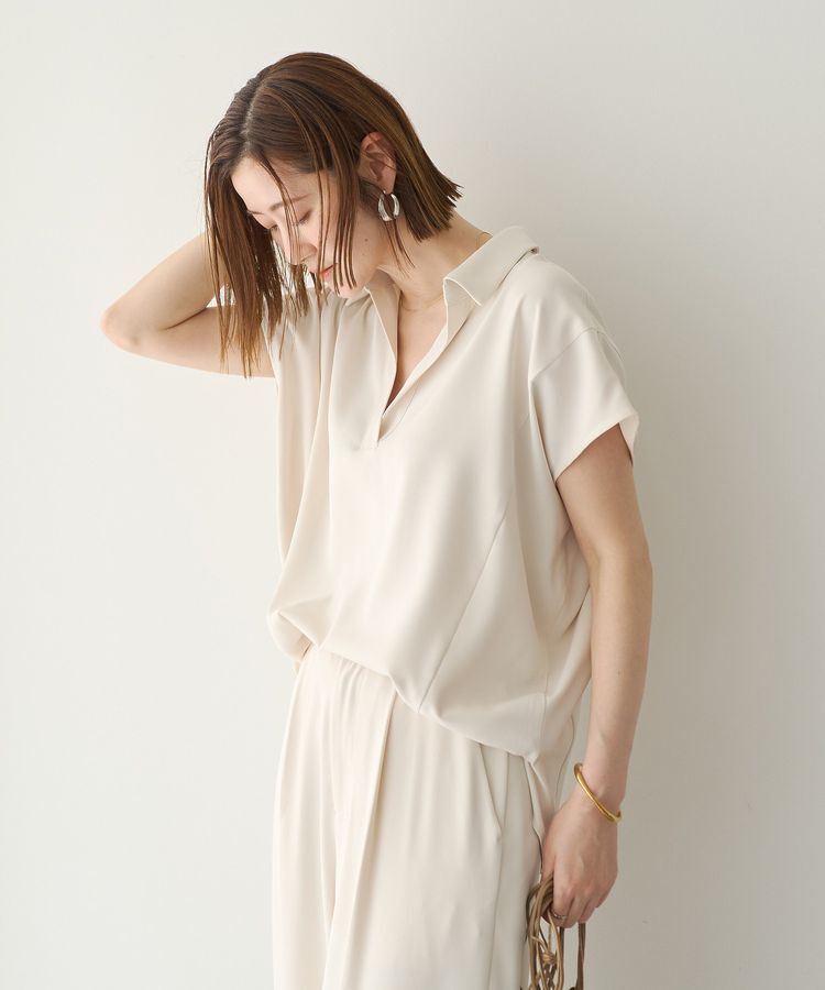 YECCA VECCA「<<接触冷感>>COOLスキッパーブラウス」|シャツ・ブラウス|