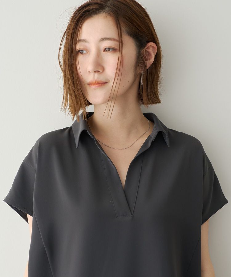 YECCA VECCA「<<接触冷感>>COOLスキッパーブラウス」|シャツ・ブラウス|