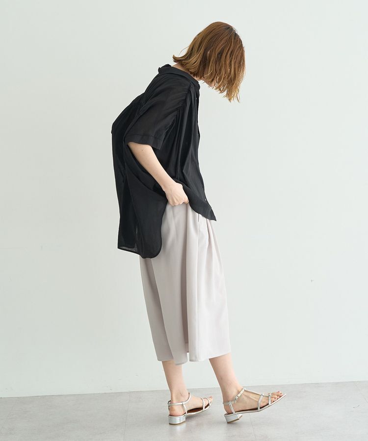 YECCA VECCA「<<ドライタッチ>>シアーバックギャザーシャツ」|シャツ・ブラウス|