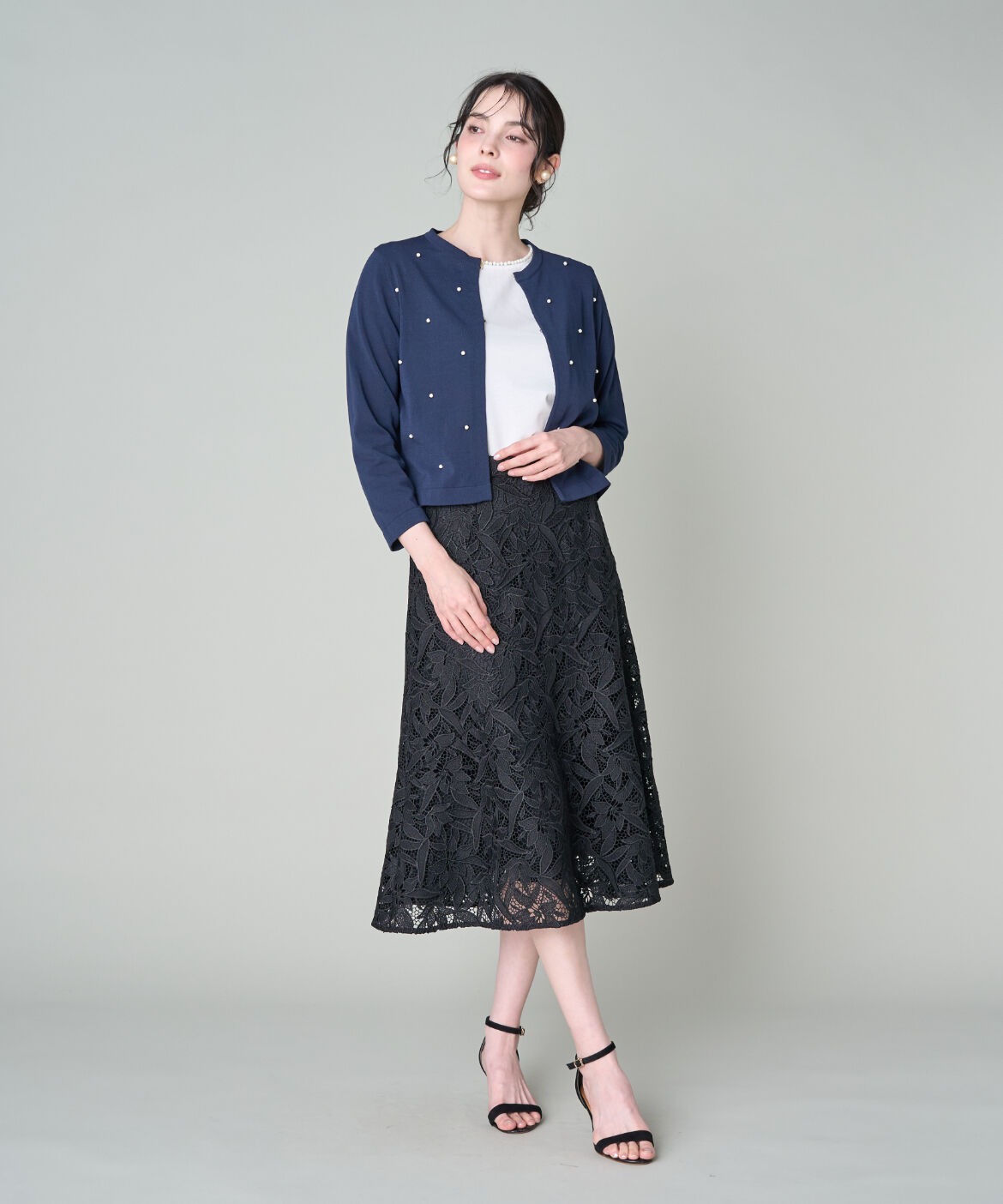 Maglie le cassetto「《M Maglie le cassetto》フラワーレース柄スカート」|スカート|