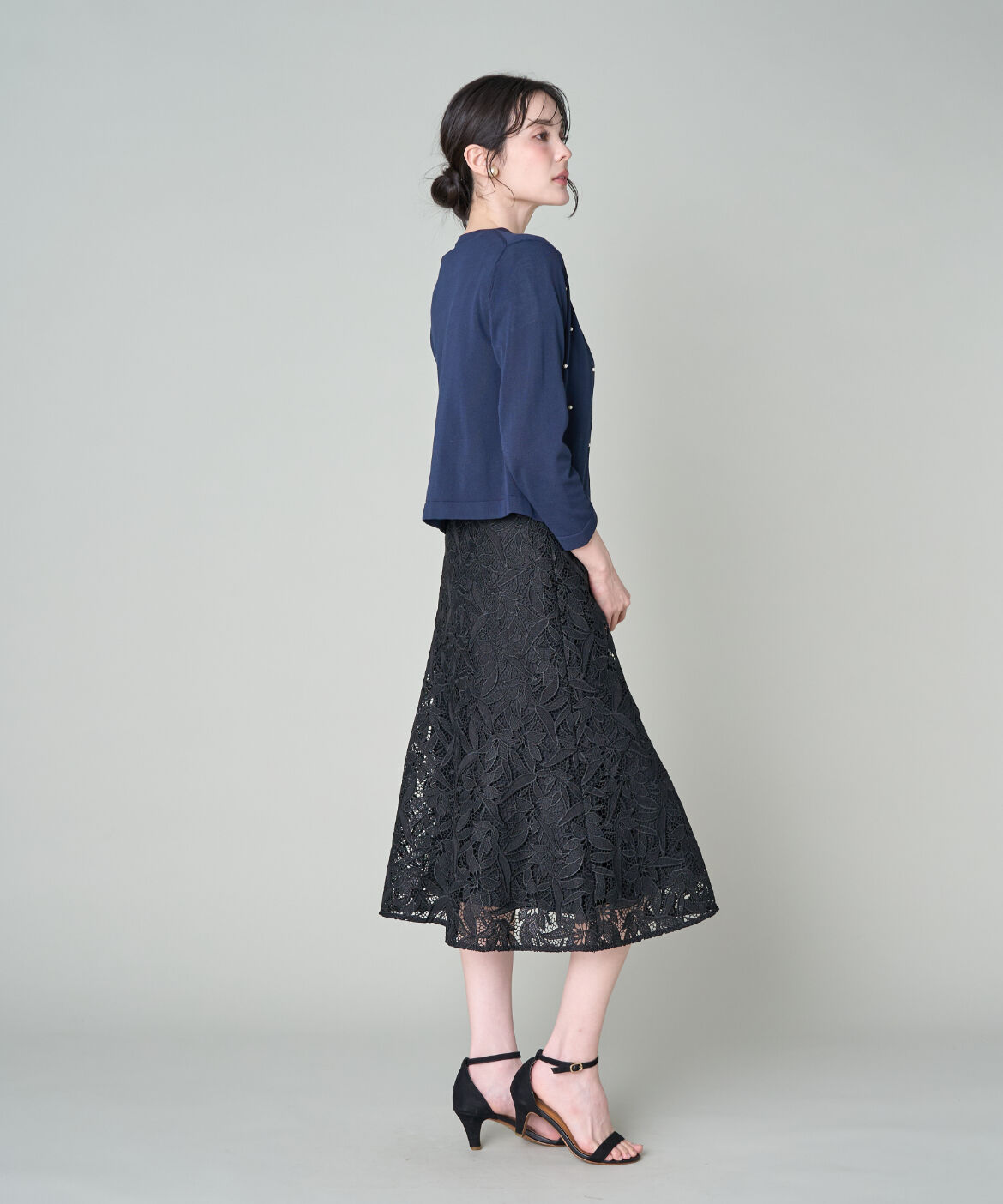 Maglie le cassetto「《プラスサイズ》フラワーレース柄スカート《M Maglie le cassetto》」|スカート|