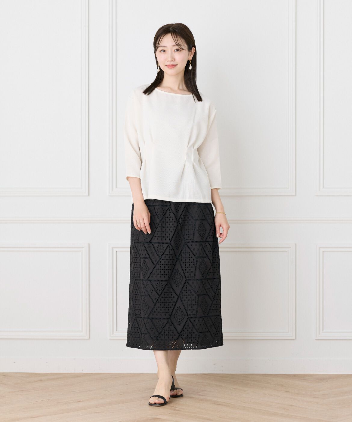 7-IDconcept.「《大きいサイズ》フロントタックプルオーバー《日本製》」|Tシャツ・カットソー|