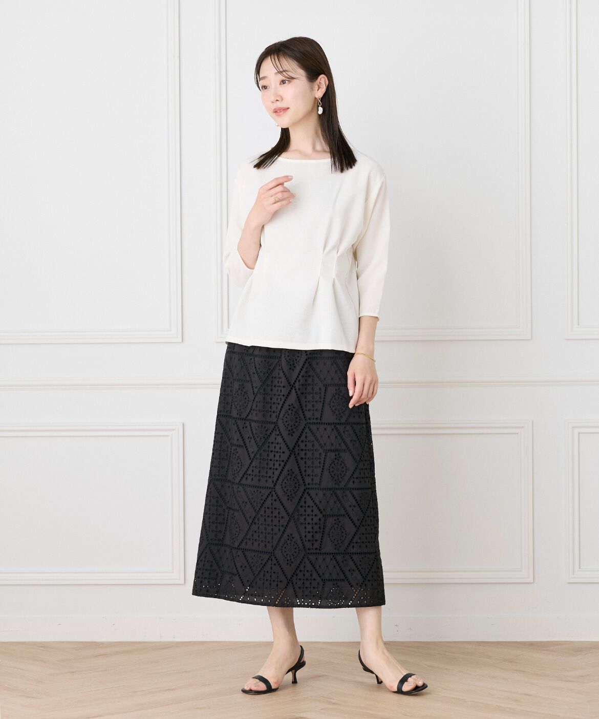 7-IDconcept.「《大きいサイズ》フロントタックプルオーバー《日本製》」|Tシャツ・カットソー|