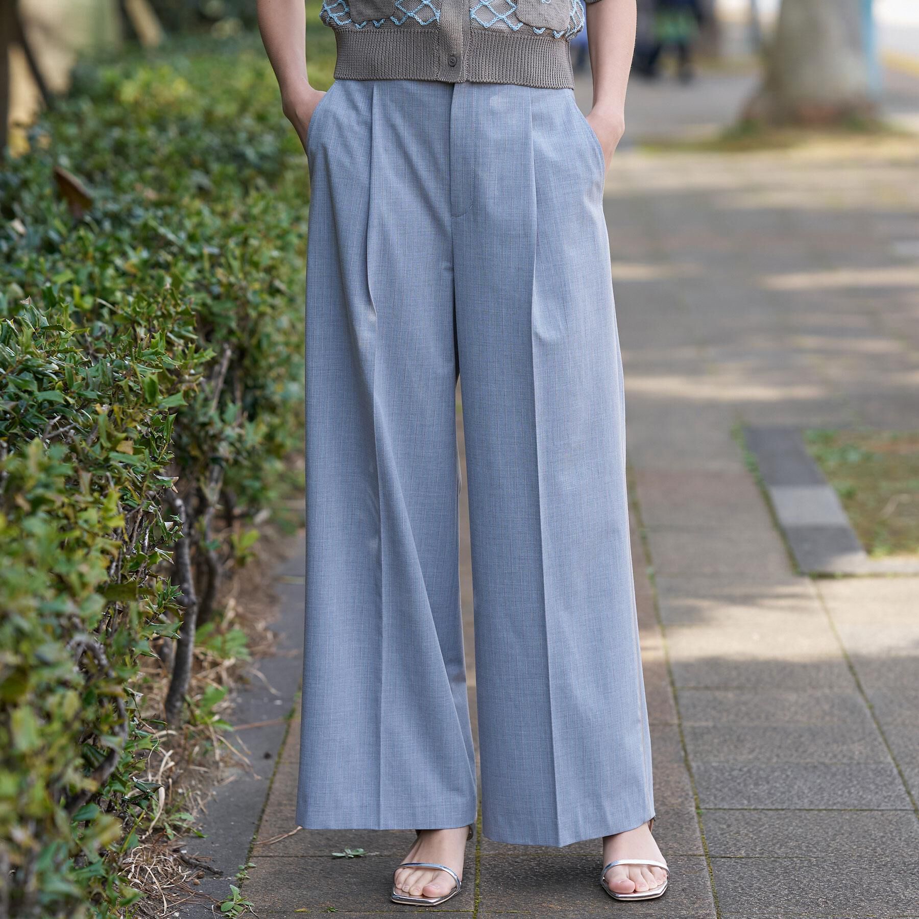 DRESSTERIOR「【セットアップ可/ウォッシャブル】ストライプ2WAYストレッチ サイドラインパンツ」|その他|