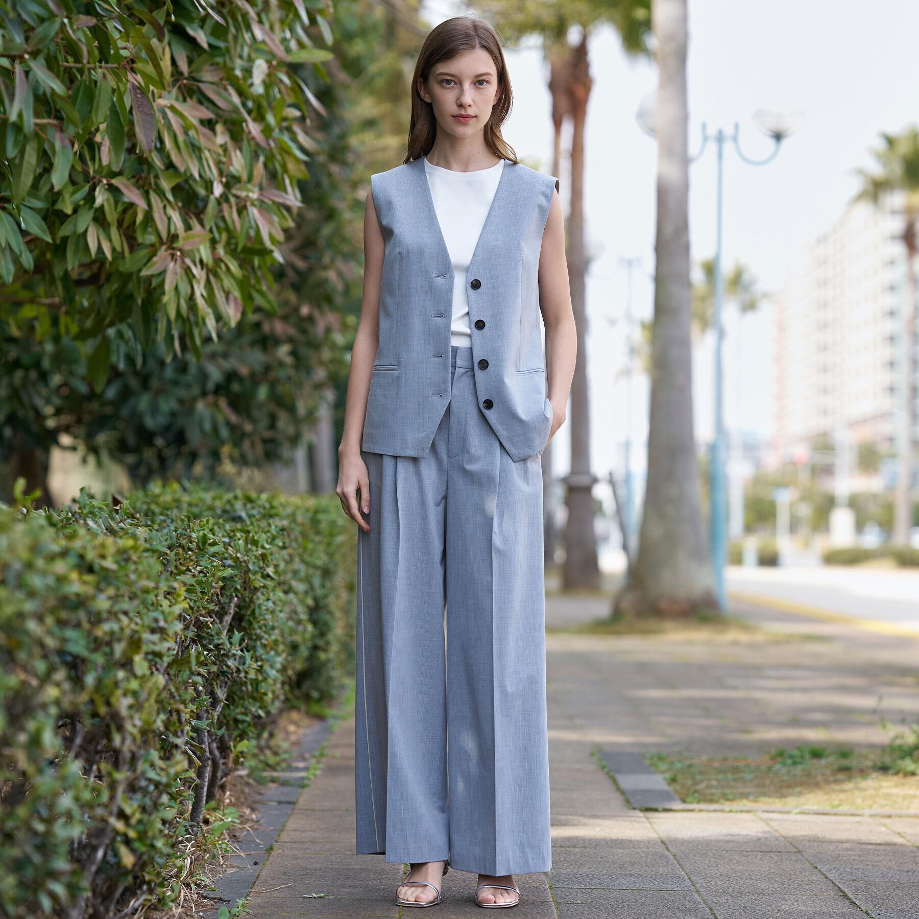 DRESSTERIOR「【セットアップ可/ウォッシャブル】ストライプ2WAYストレッチ サイドラインパンツ」|その他|