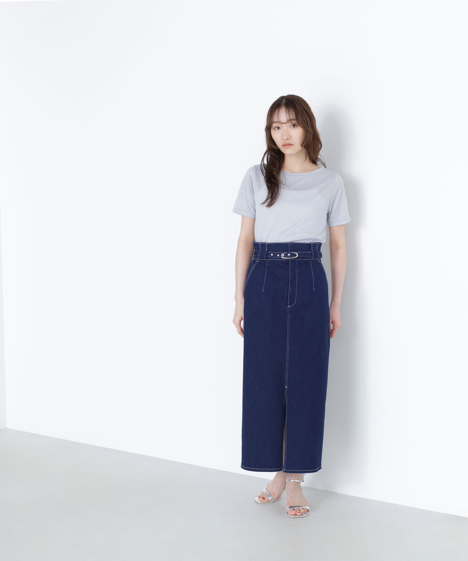  「ラメボートネックカットソー」|Tシャツ・カットソー|