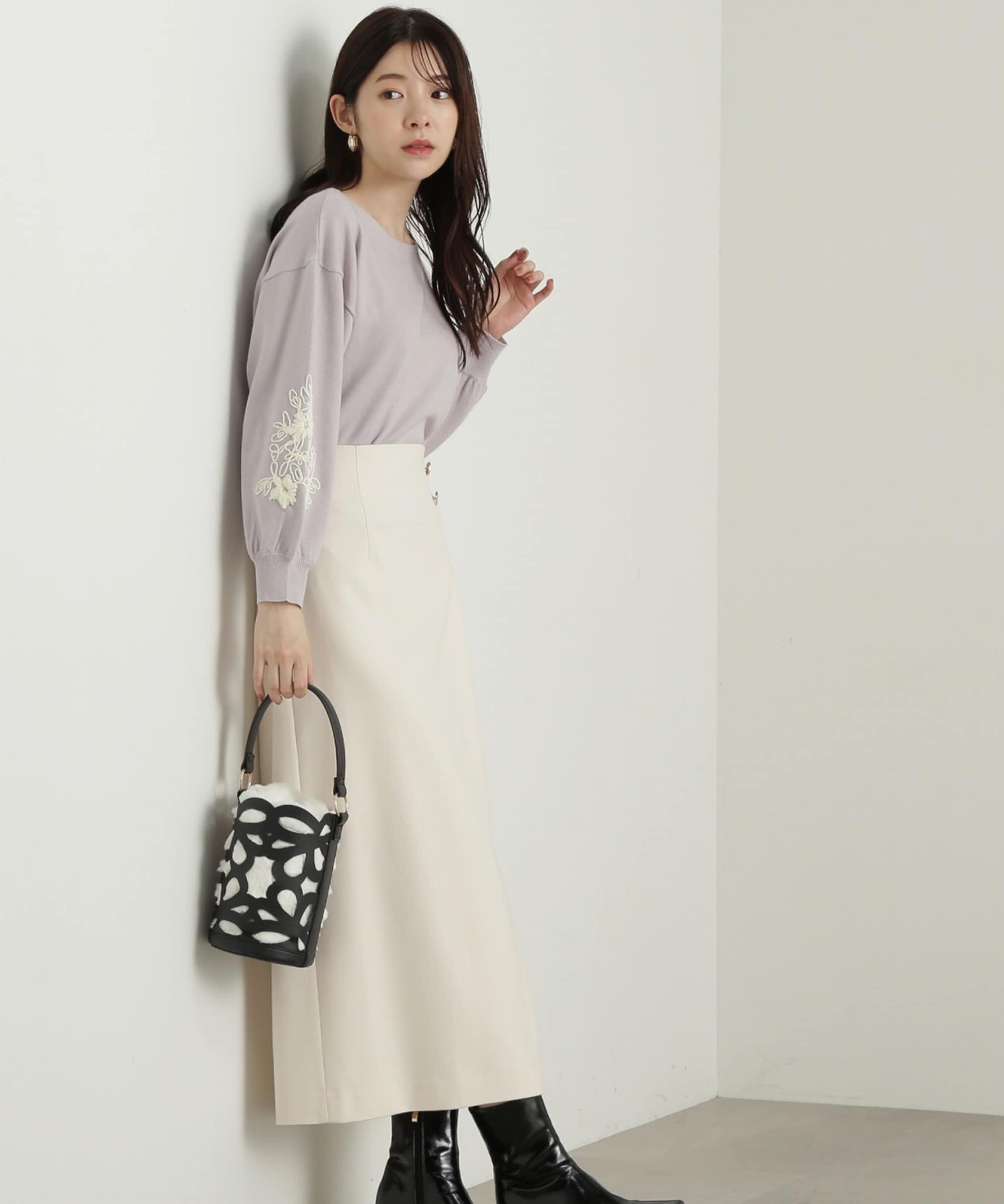 PROPORTION BODY DRESSING「ラップ風タックナロースカート」|スカート|