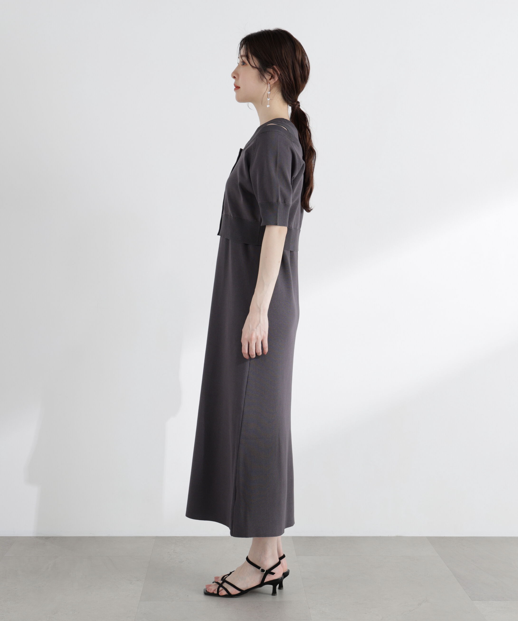 PROPORTION BODY DRESSING「〈a/mie〉ショートカーデレイヤードワンピース」|ワンピース|