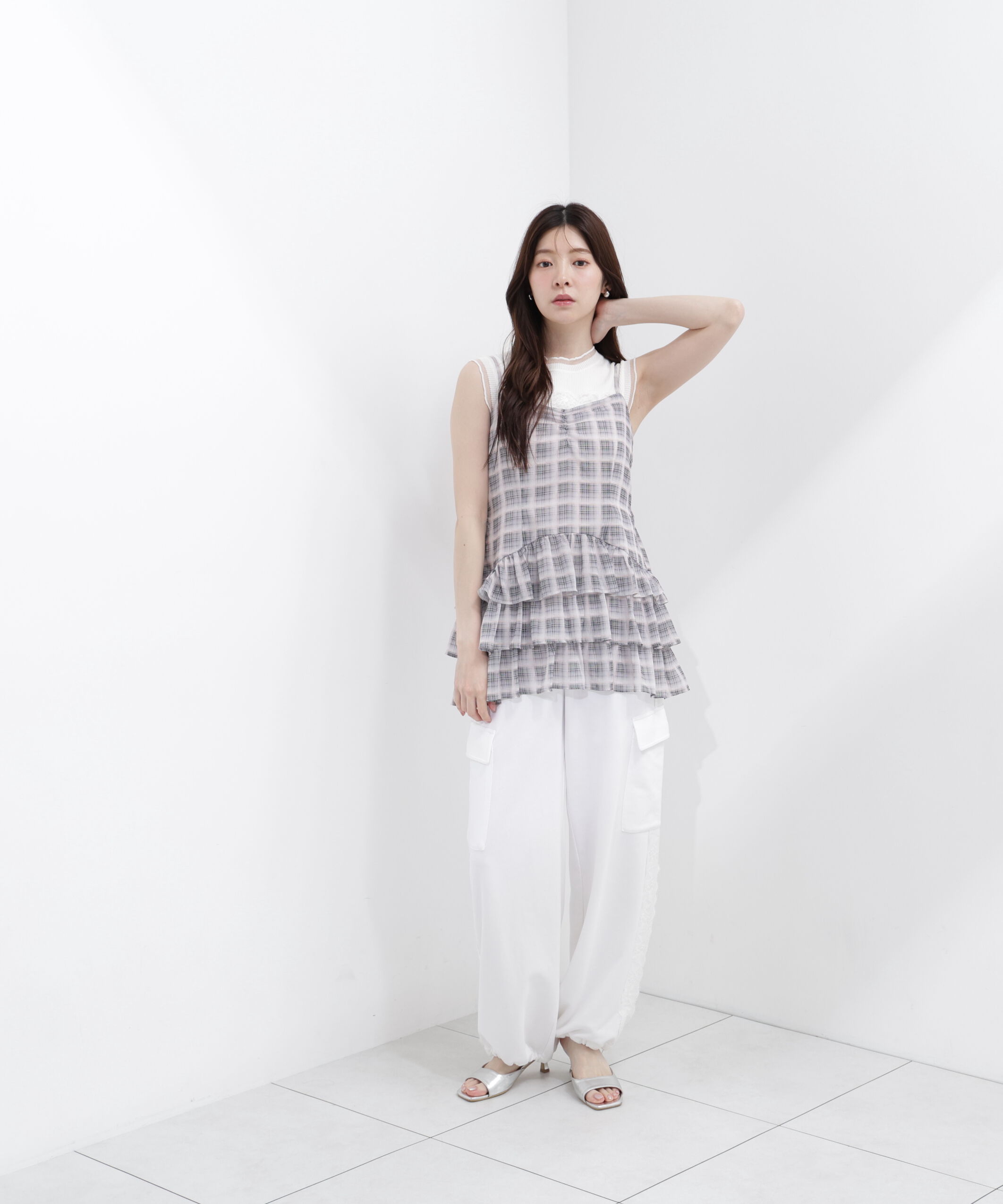 PROPORTION BODY DRESSING「＜青島心さんコラボ＞チェックチュニック」|シャツ・ブラウス|