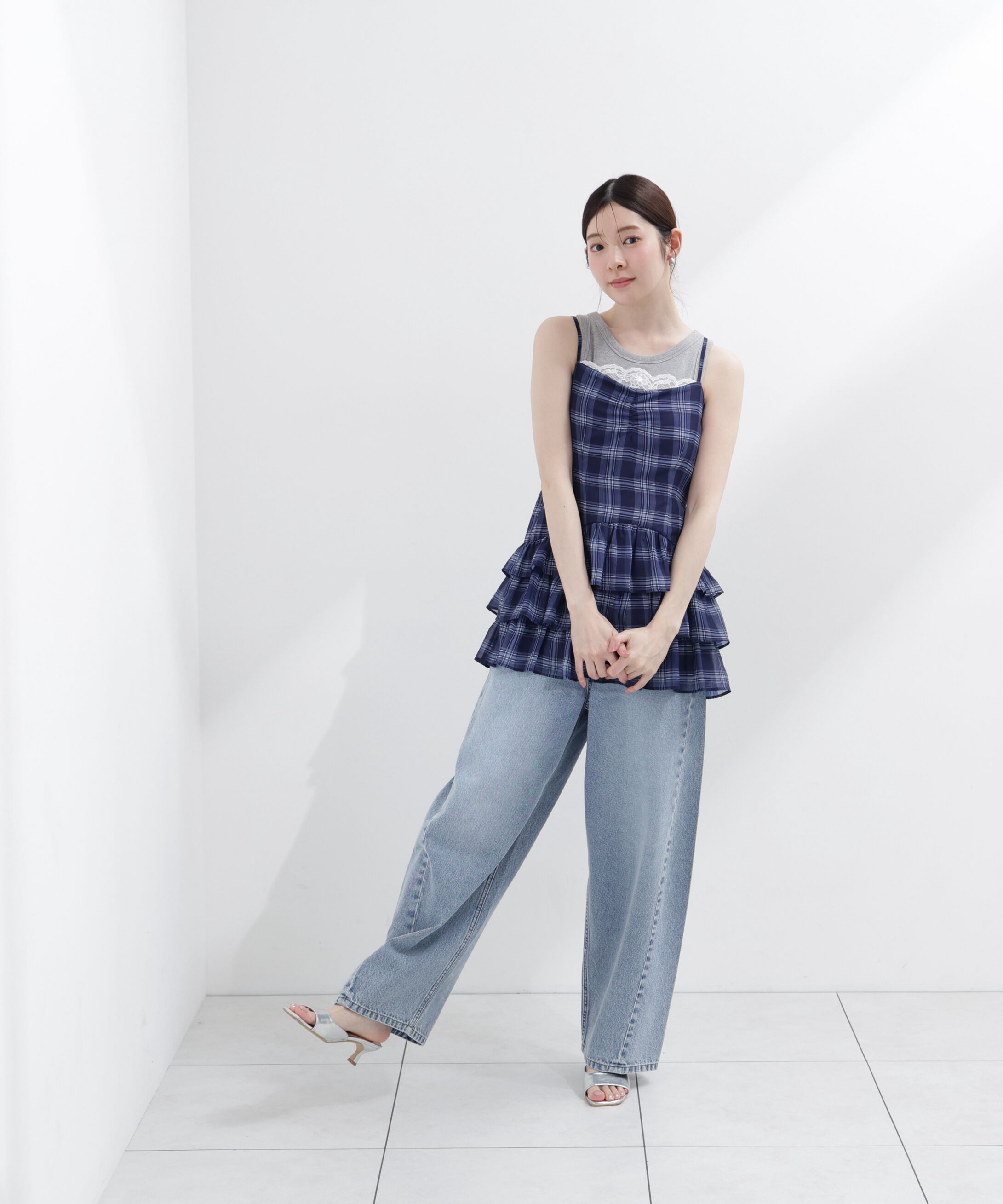 PROPORTION BODY DRESSING「＜青島心さんコラボ＞チェックチュニック」|シャツ・ブラウス|