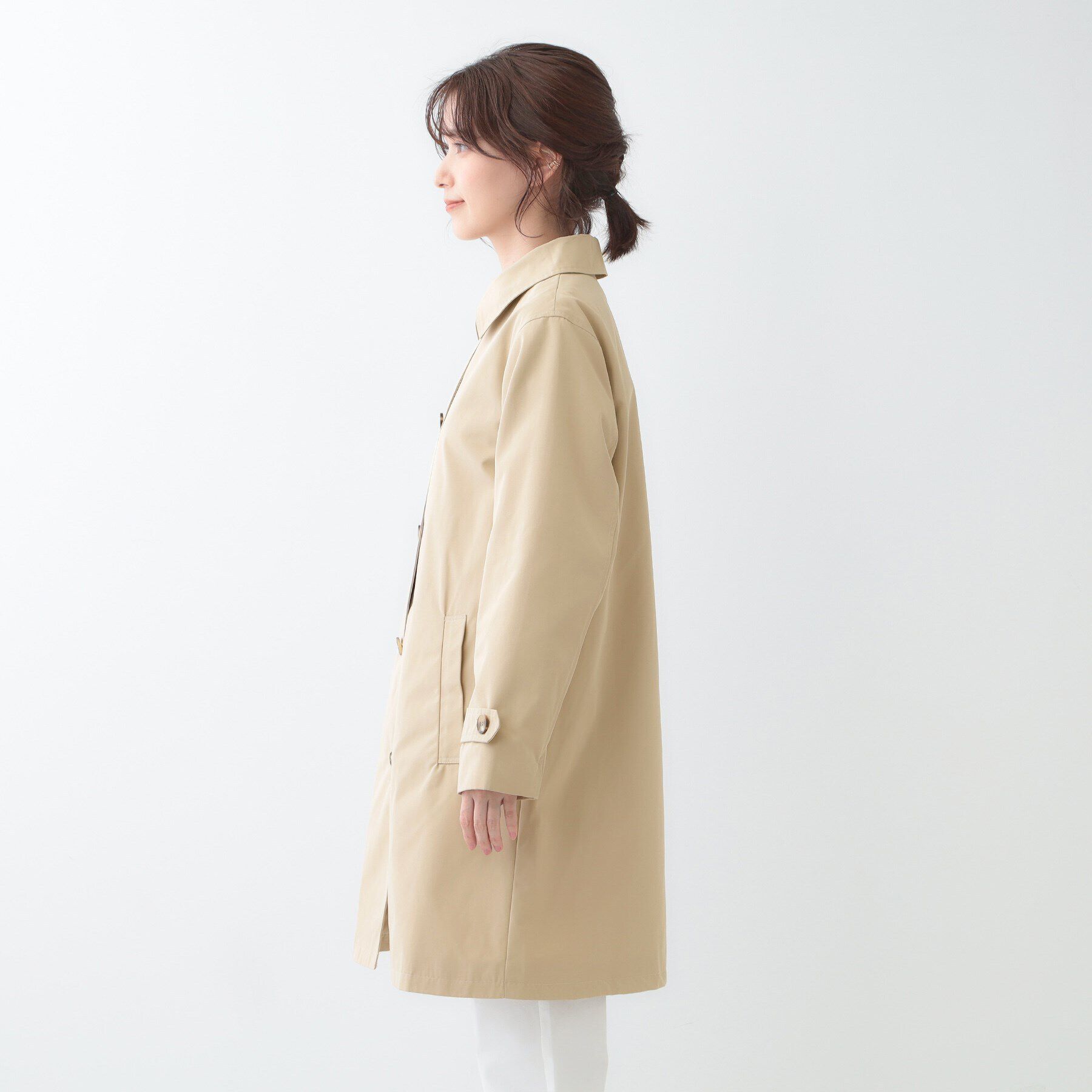 SHOO･LA･RUE「【S-LL/撥水/防花粉】オンにもオフにも ステンカラーコート」|ステンカラーコート|