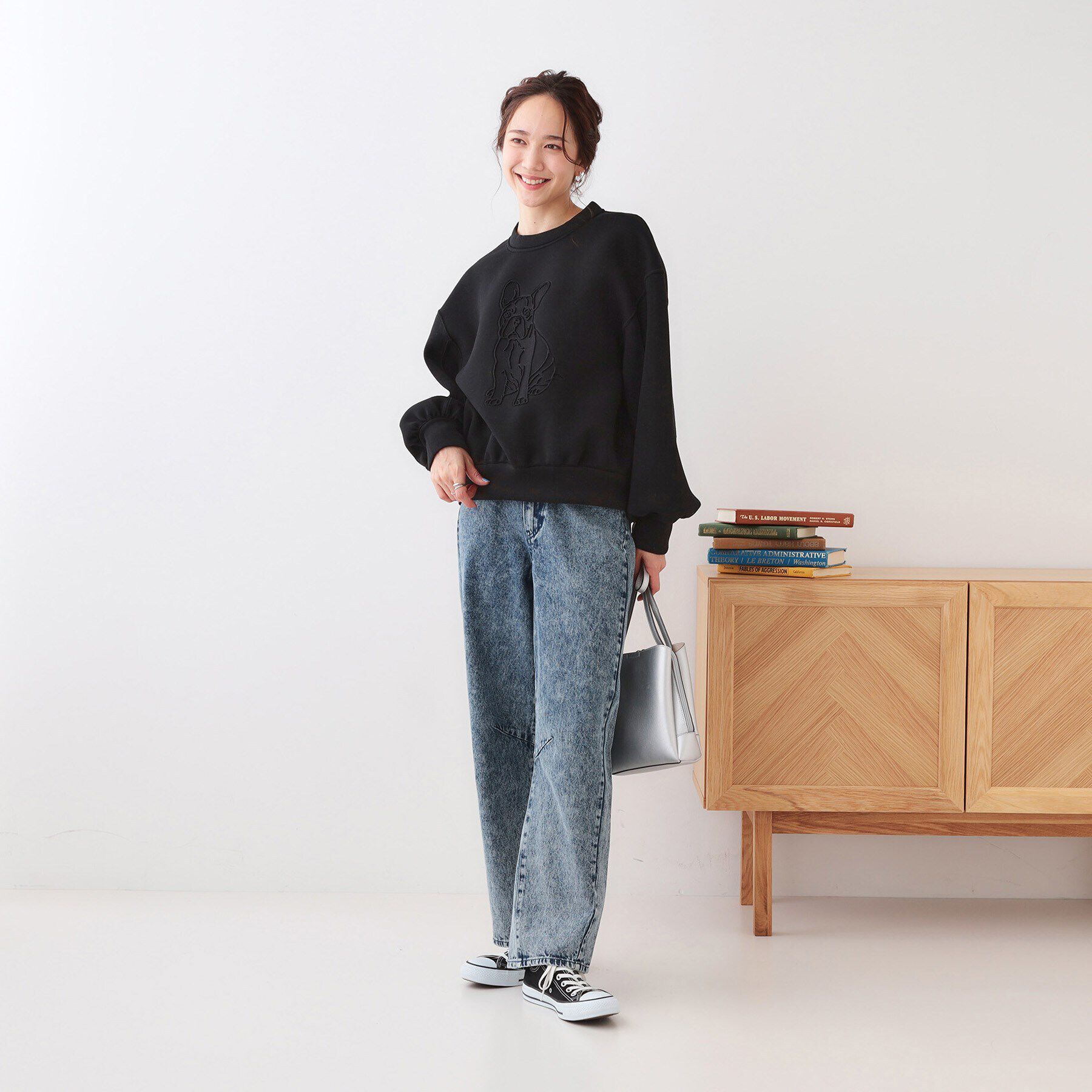 SHOO･LA･RUE「ドッグモチーフにこころ惹かれる　やわらかスウェット」|パーカー|