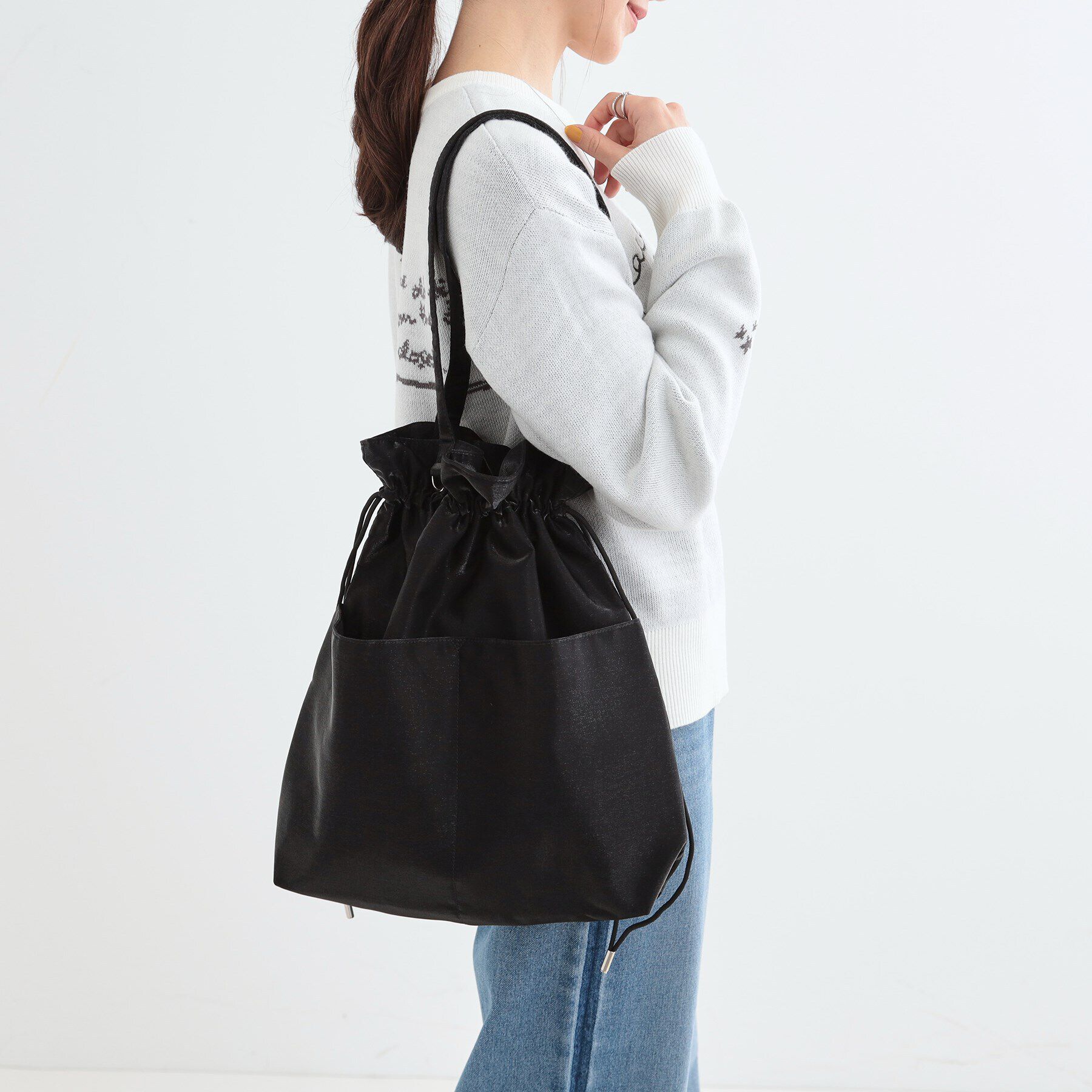 SHOO･LA･RUE「シャイニー巾着トートバッグ」|トートバッグ|