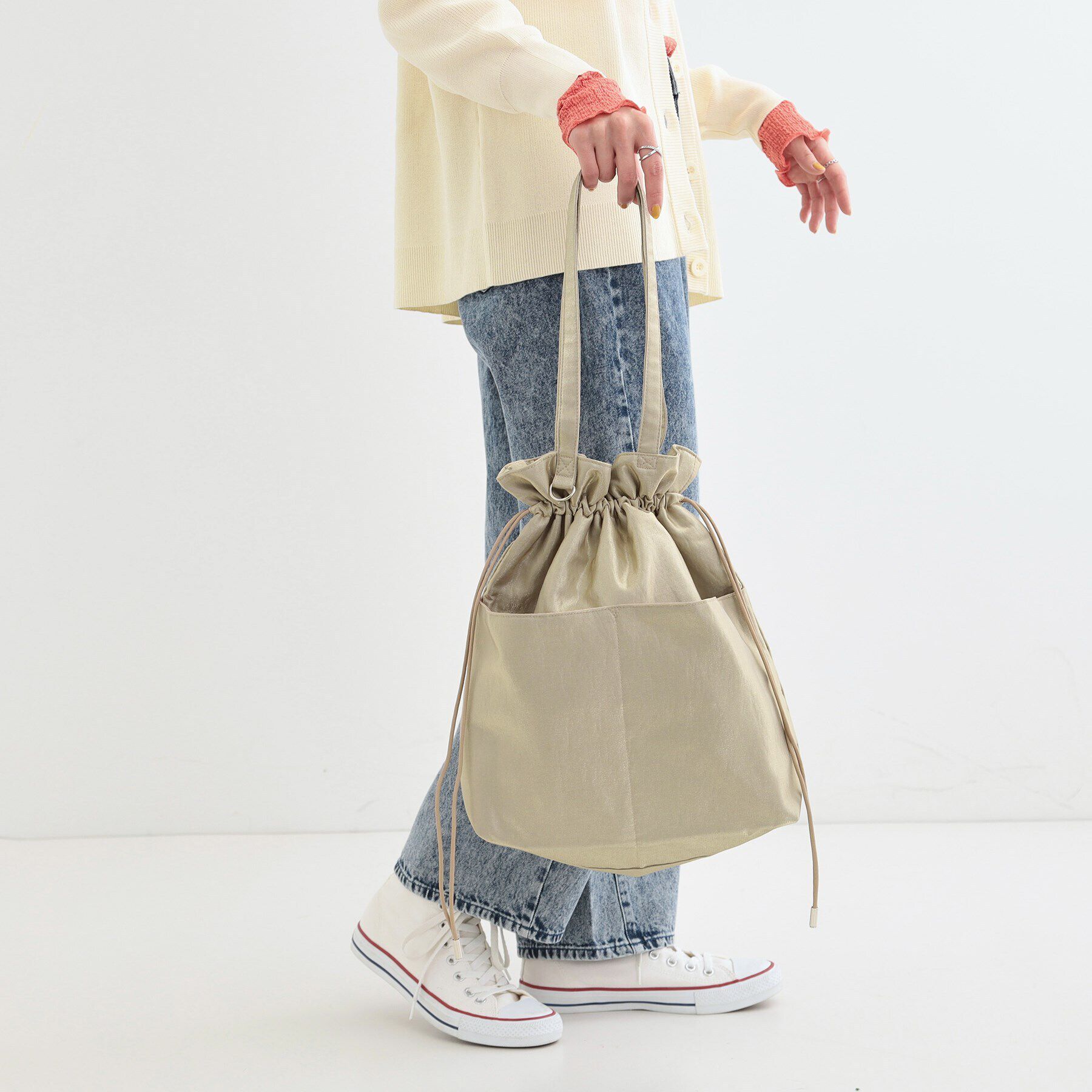 SHOO･LA･RUE「シャイニー巾着トートバッグ」|トートバッグ|