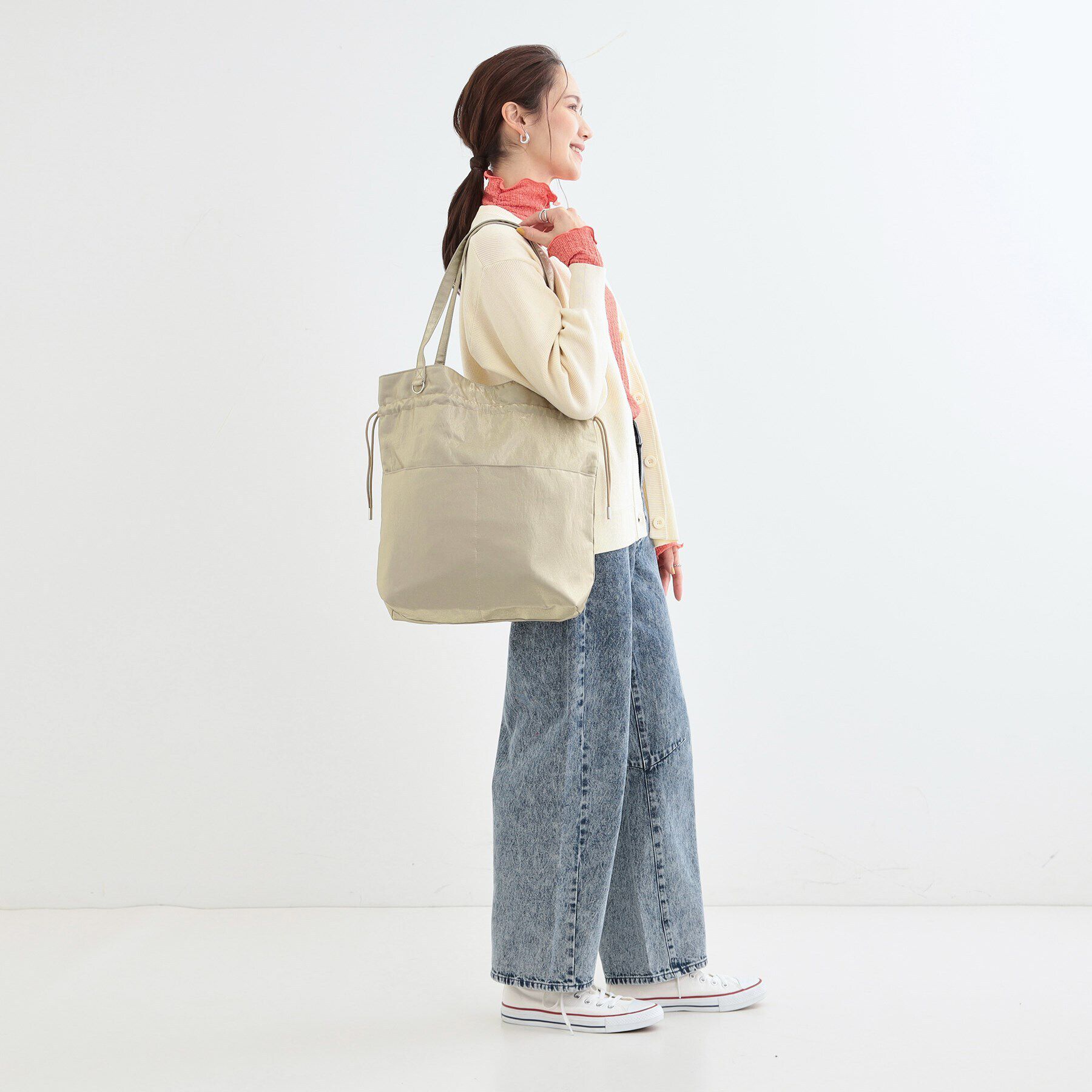 SHOO･LA･RUE「シャイニー巾着トートバッグ」|トートバッグ|
