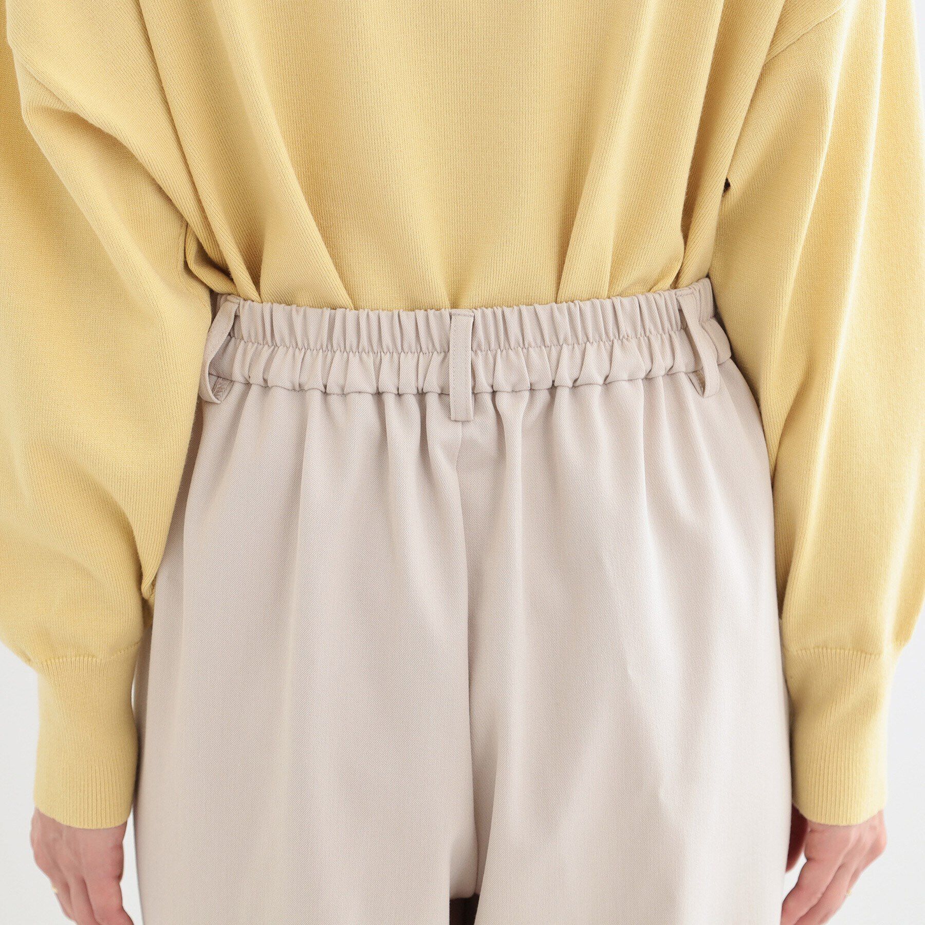 SHOO･LA･RUE「【洗える/S-LL】脚のラインを拾いにくい センタープレス タックワイドパンツ」|その他|