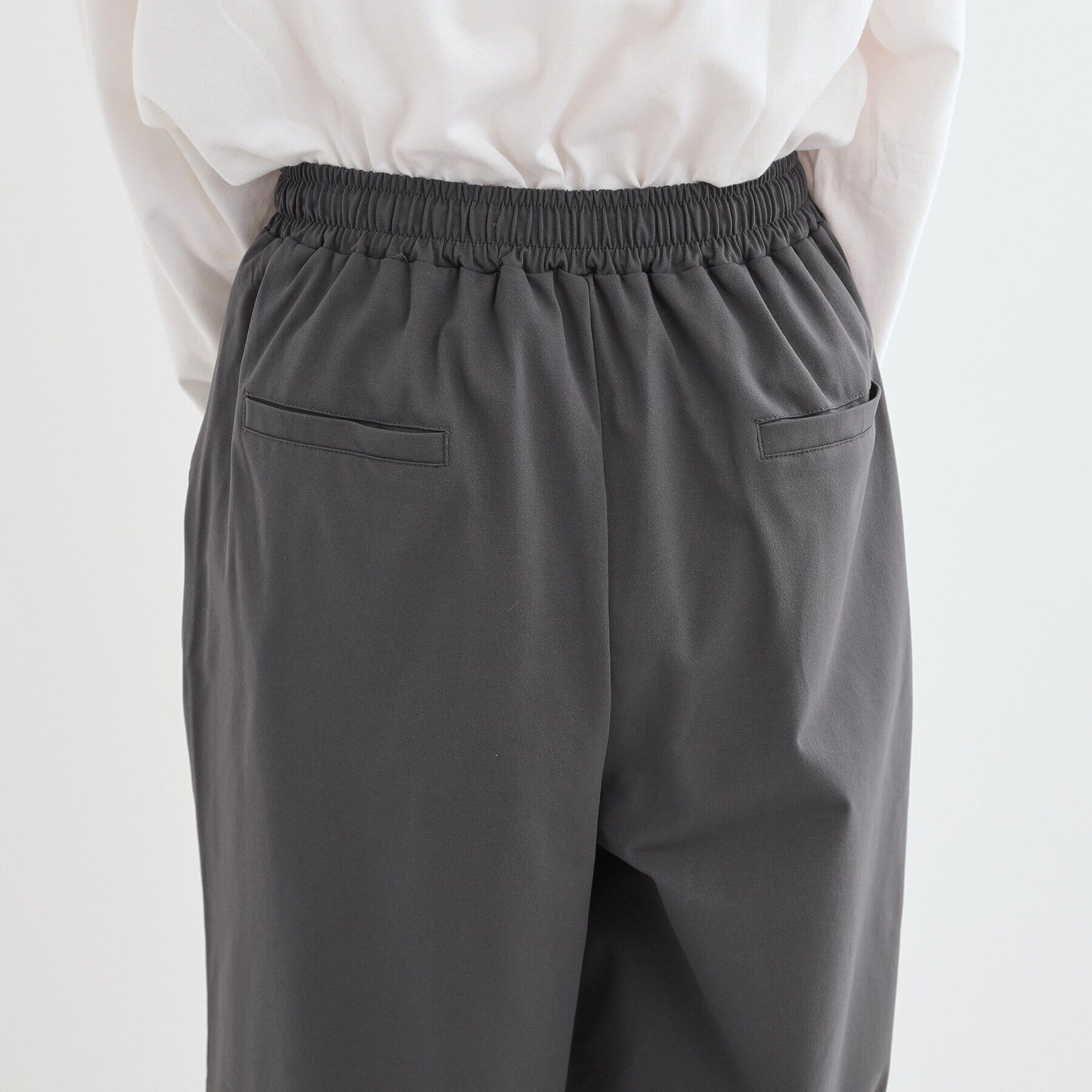 SHOO･LA･RUE「【S-LL】楽してすっきり タックワイドパンツ」|その他|