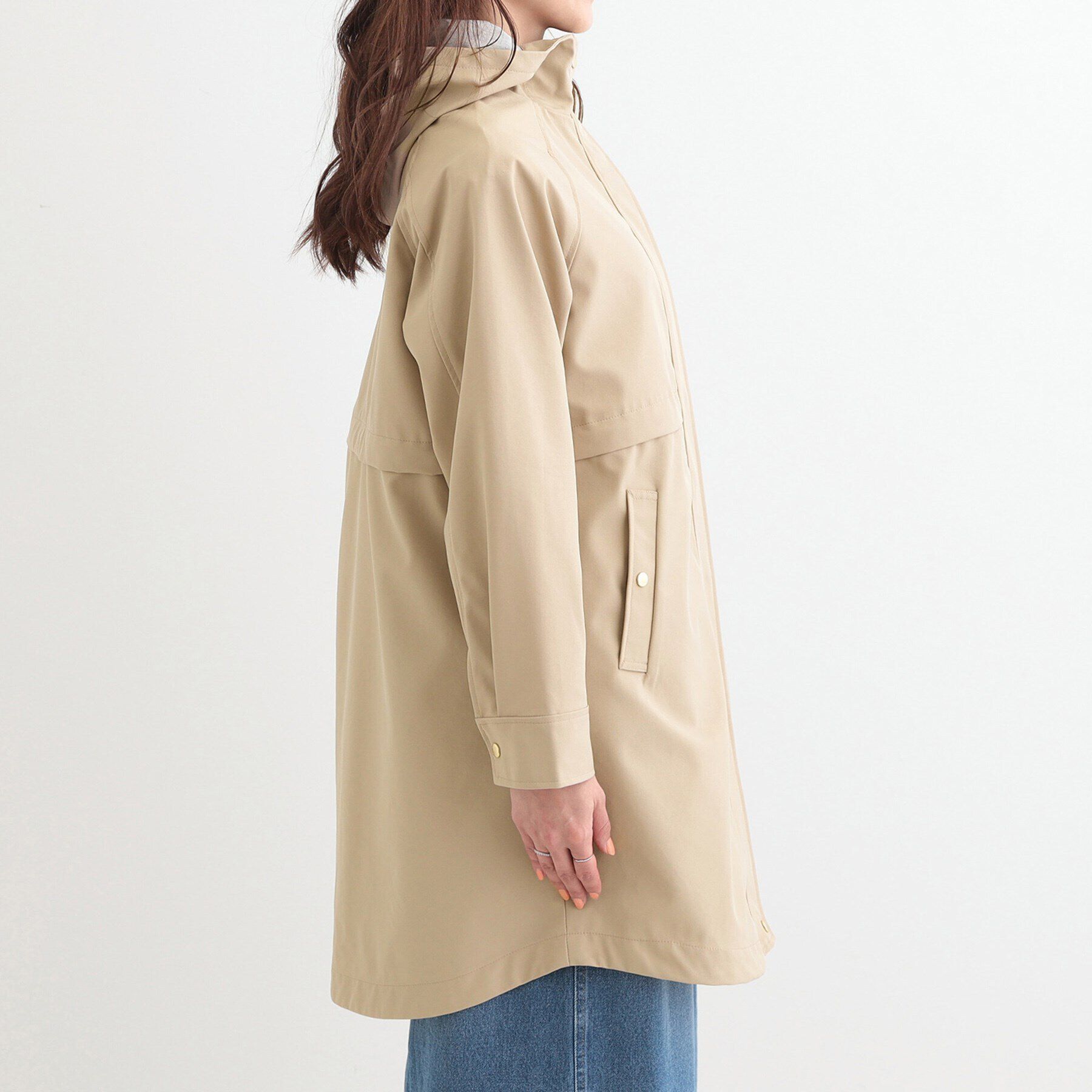 SHOO･LA･RUE「【S-LL/撥水/防花粉】軽やかに女性らしくボンディング フーデッドコート」|その他|
