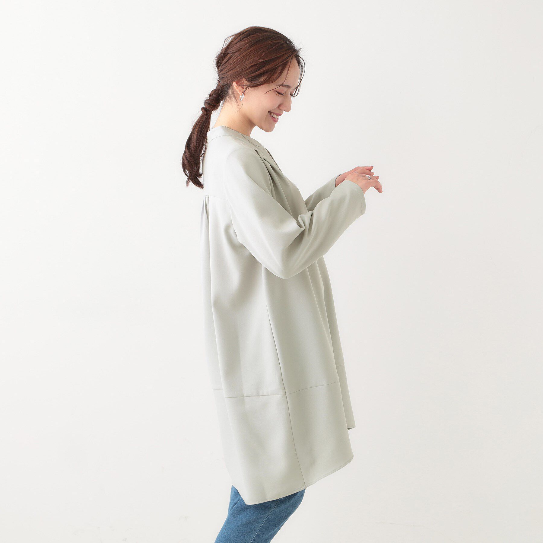 SHOO･LA･RUE「【体型カバー/洗える】なめらかなタッチが心地よい チュニックワンピース」|チュニック|