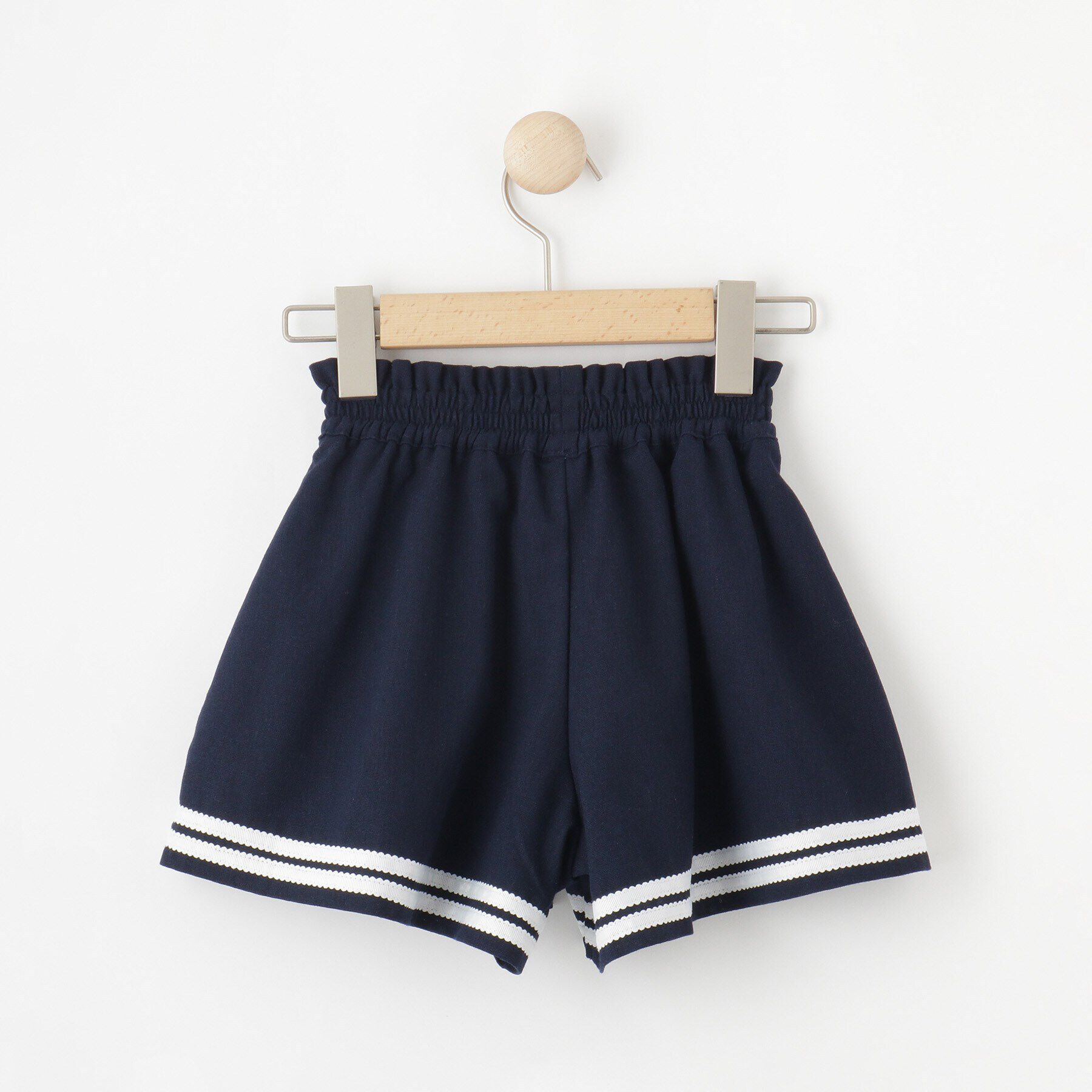 SHOO･LA･RUE「【100-150cm】裾テープ使いフレアスカパン」|キュロット|
