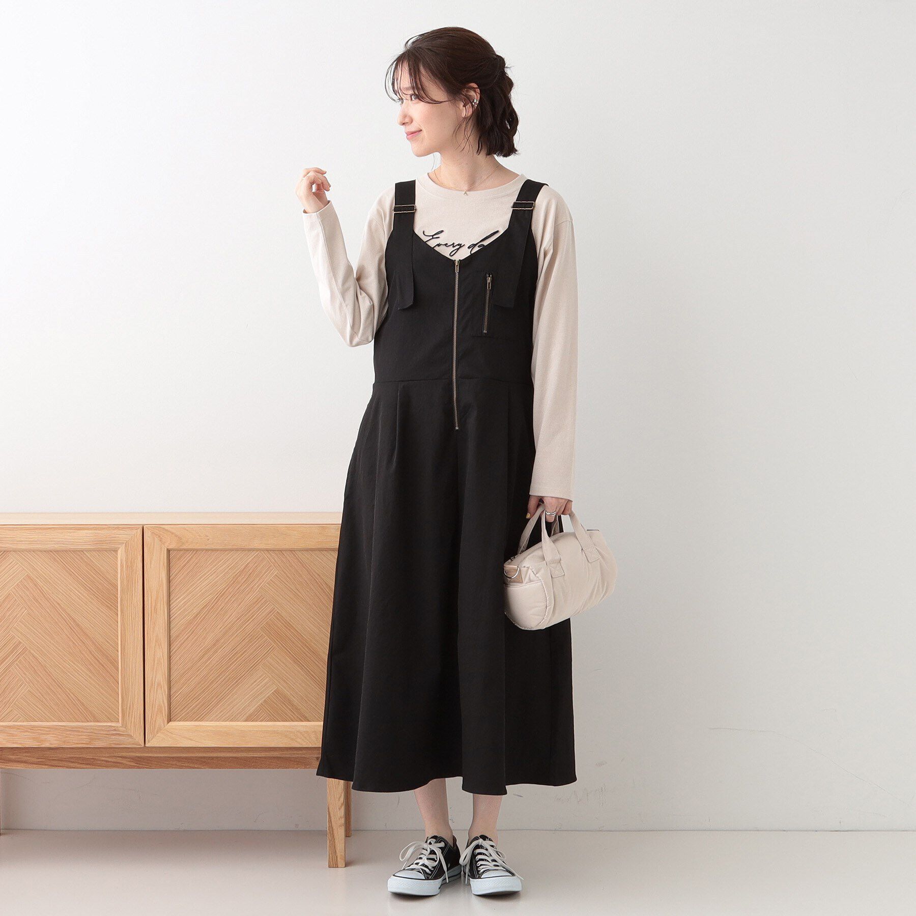 SHOO･LA･RUE「【S-LL】ロゴの立体感が魅力 ブラシ刺繍ロンT」|Tシャツ・カットソー|