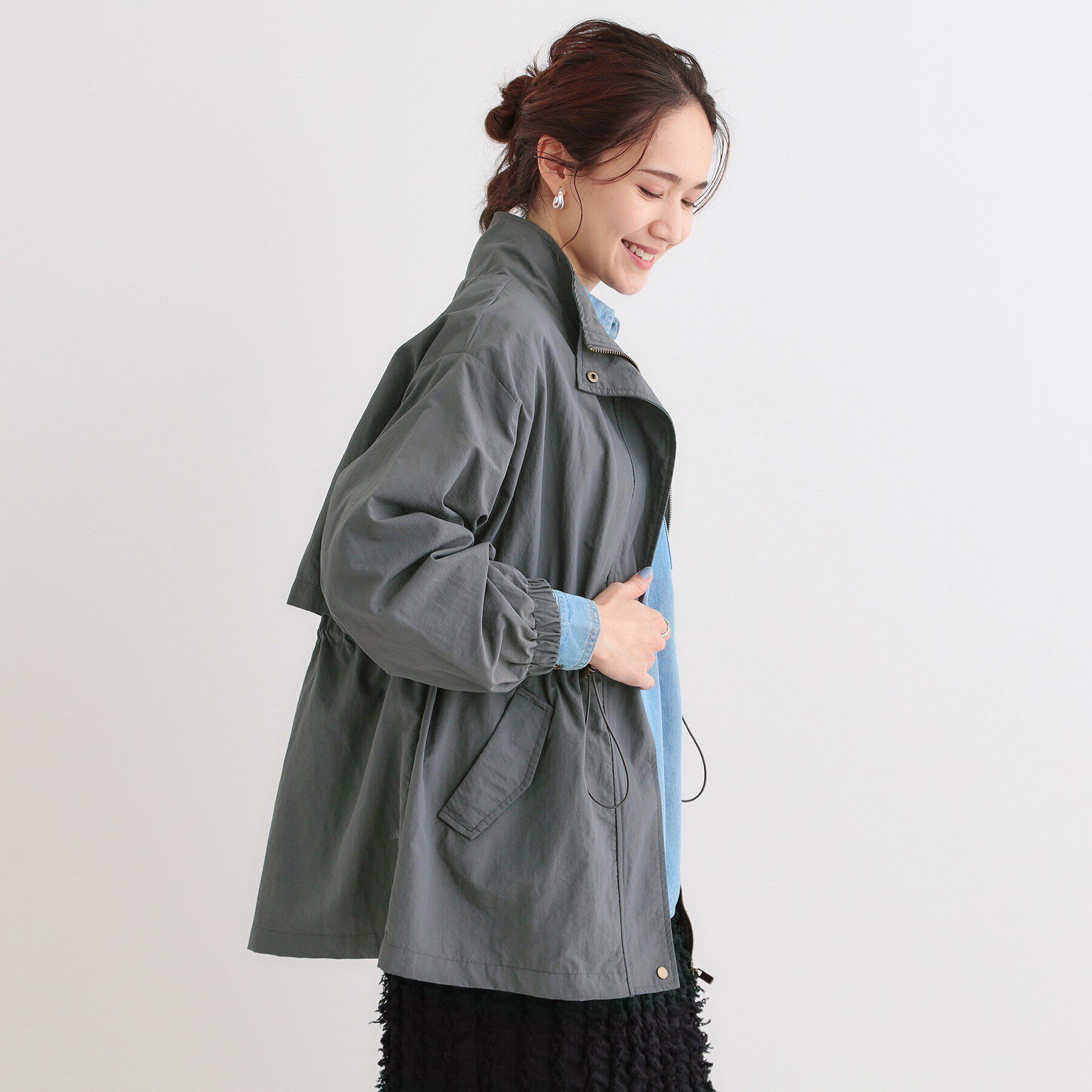 SHOO･LA･RUE「【撥水/防花粉】大人のデイリースタイルに スタンドカラーブルゾン」|その他|