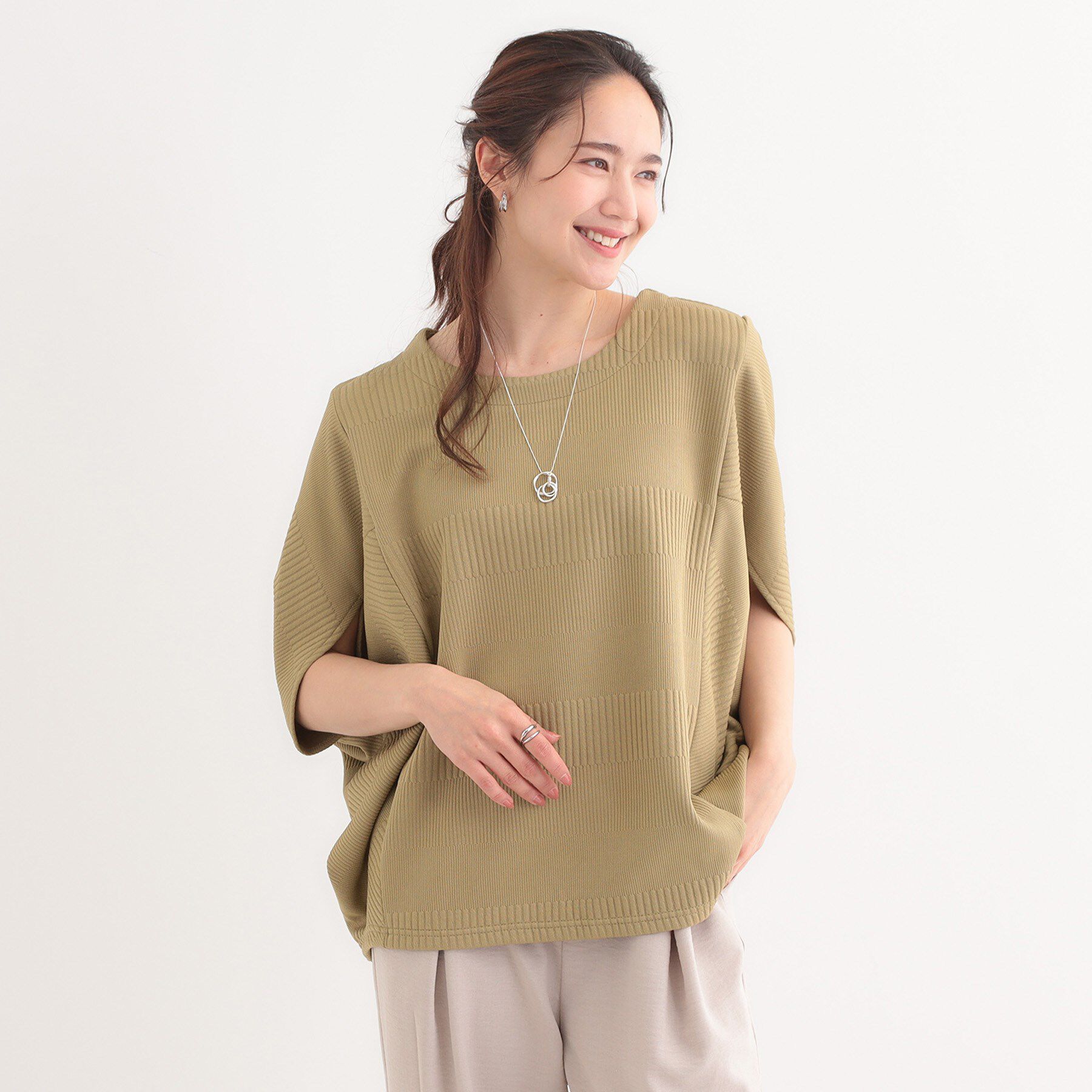 SHOO･LA･RUE「【2点セット/体型カバー】ロングシーズン楽しめる モモンガトップス＆ロンT」|その他|