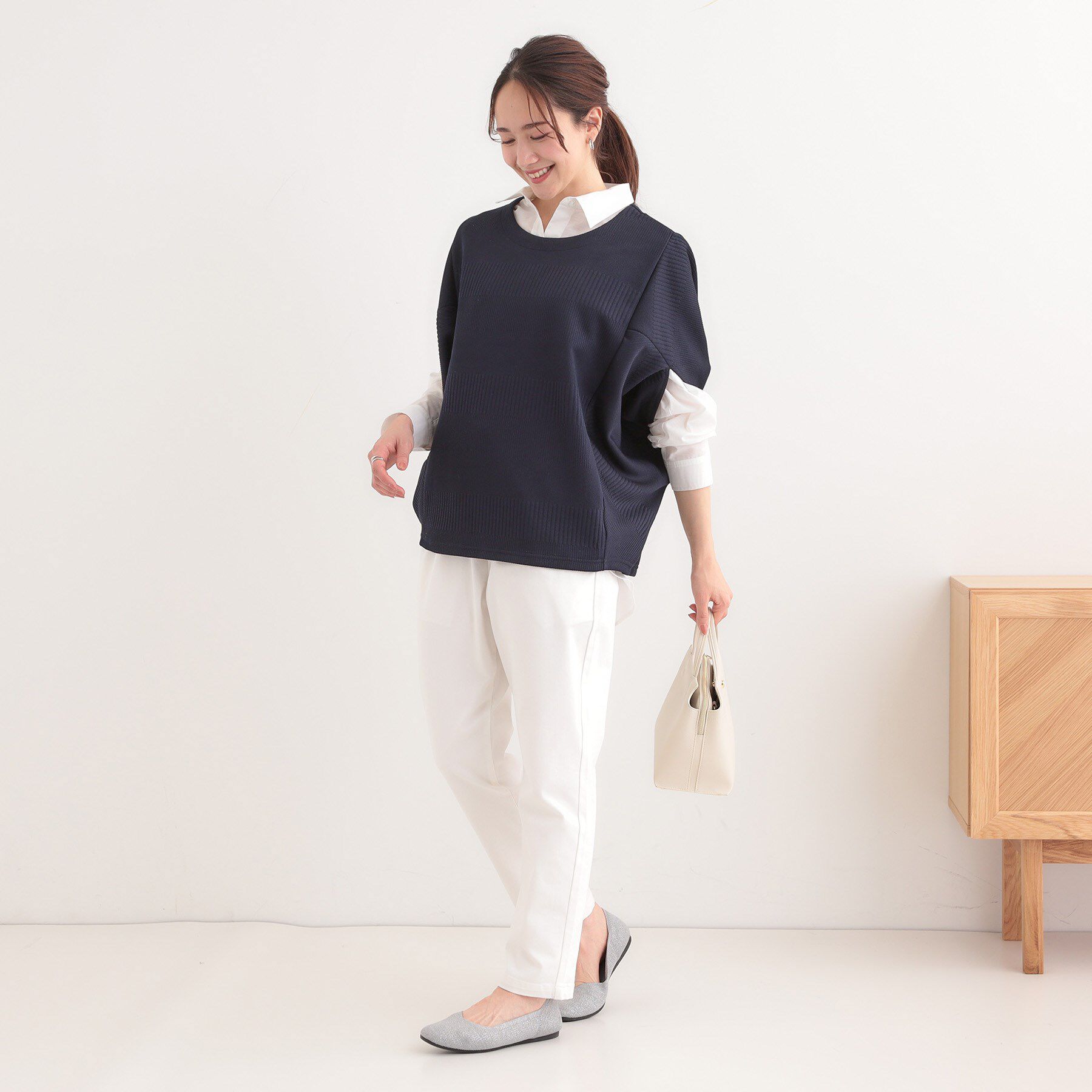 SHOO･LA･RUE「【2点セット/体型カバー】ロングシーズン楽しめる モモンガトップス＆ロンT」|その他|