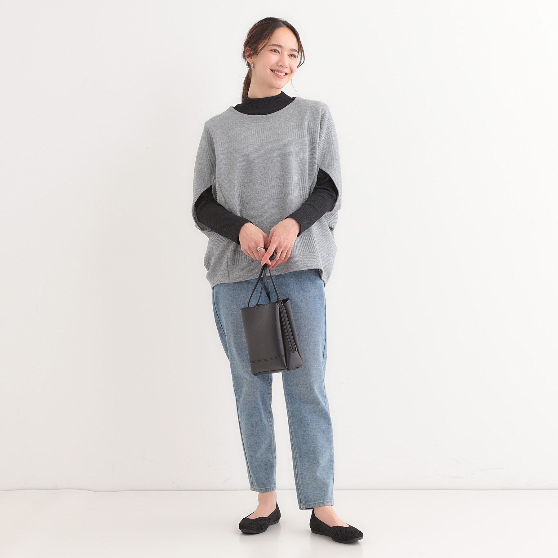 SHOO･LA･RUE「【2点セット/体型カバー】ロングシーズン楽しめる モモンガトップス＆ロンT」|その他|