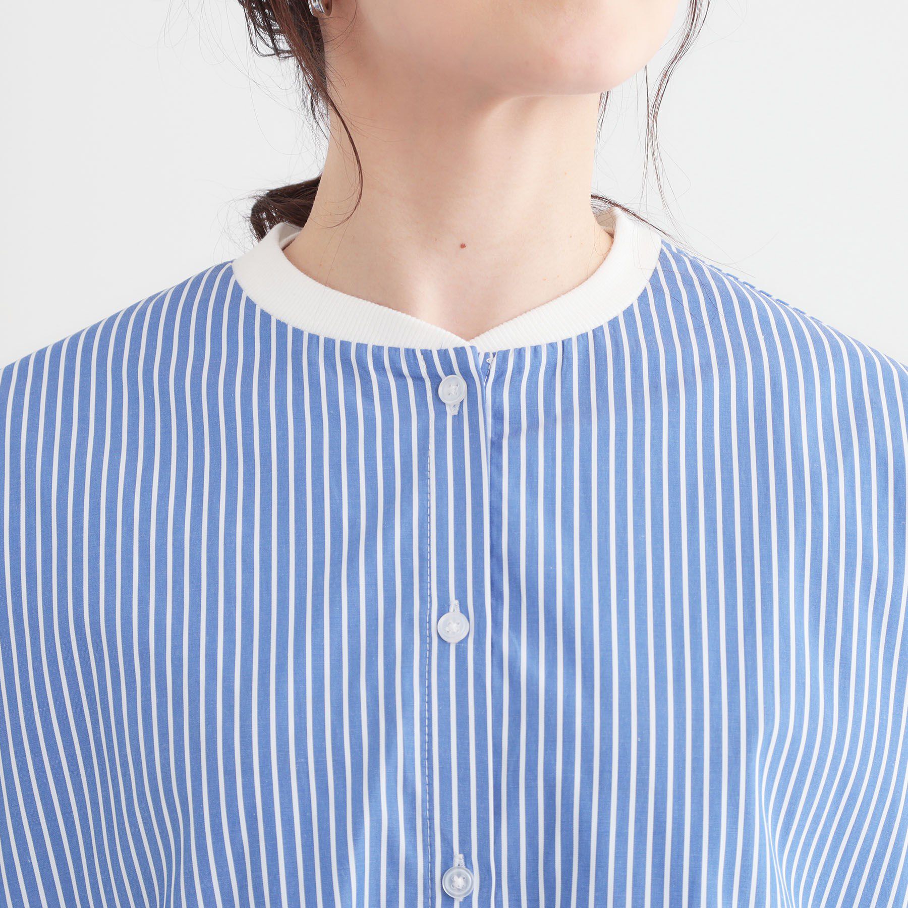 SHOO･LA･RUE「【洗える/S-LL】リブでこなれ感 ゆるっと着られる ロングシャツ」|チュニック|