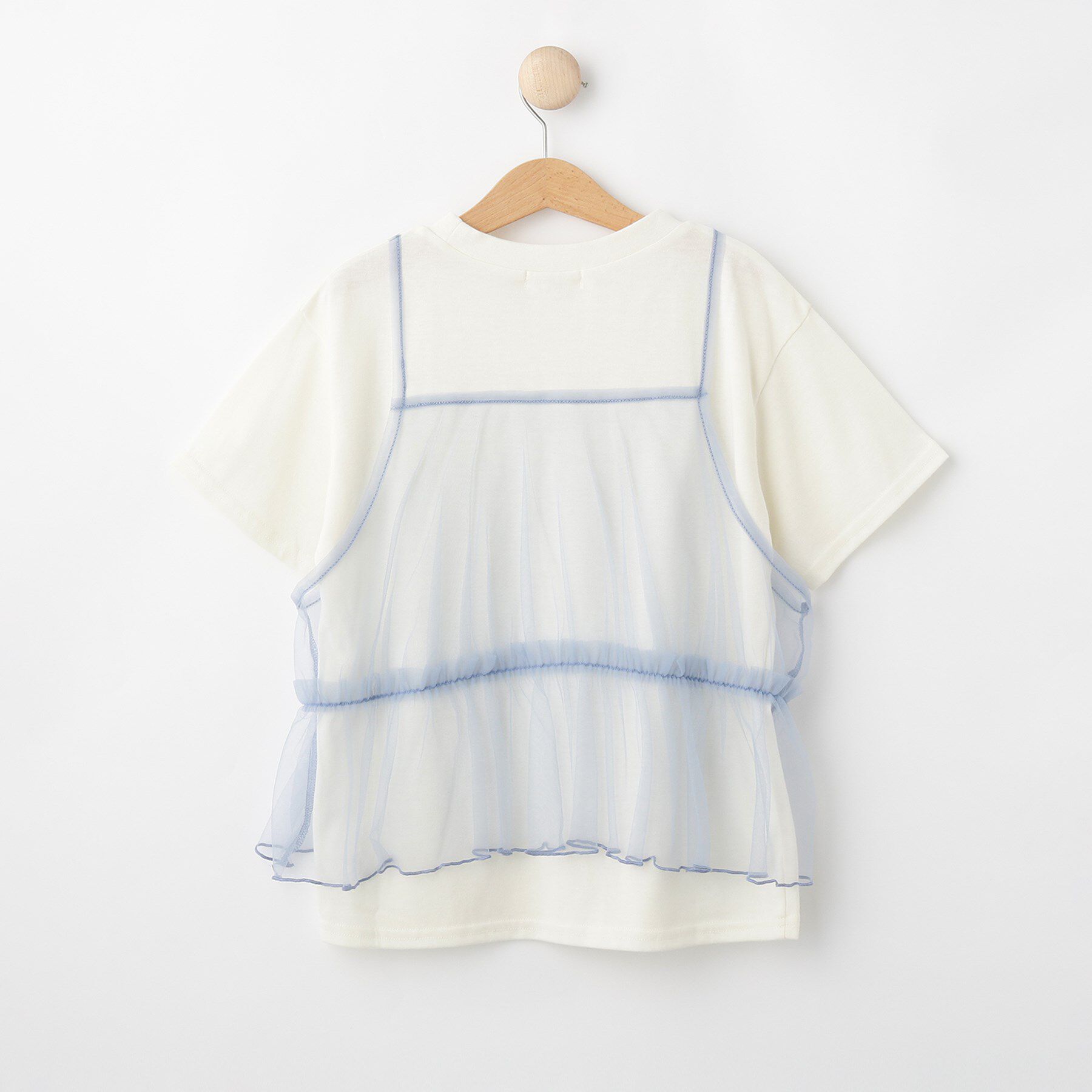 SHOO･LA･RUE「【130-150cm】チュールキャミドッキングTシャツ」|Tシャツ・カットソー|